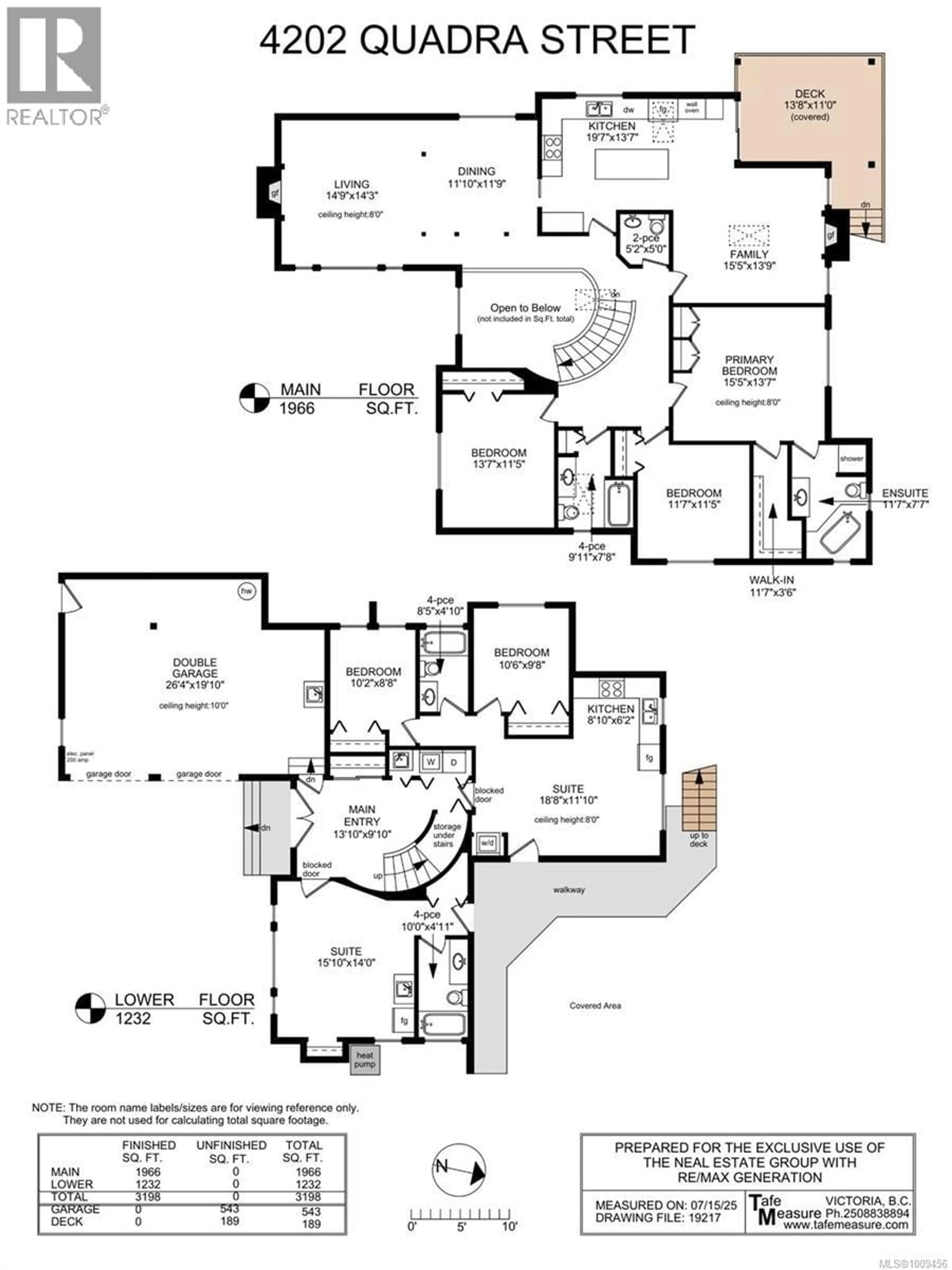 Floor plan for 4202 QUADRA STREET, Saanich British Columbia V8X1L4