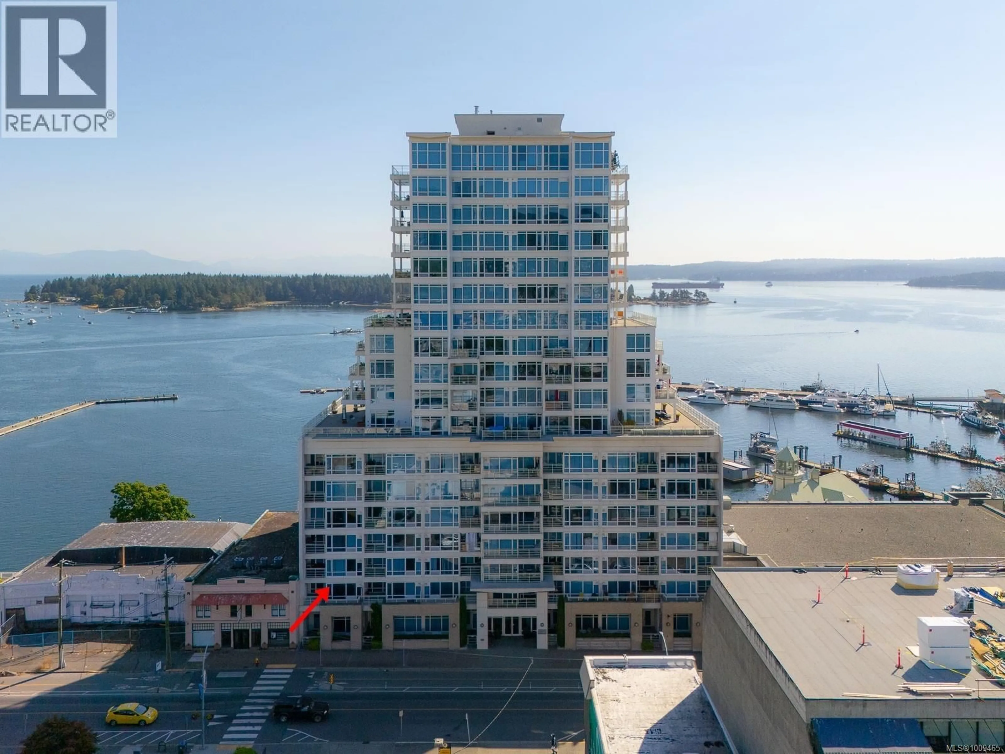A pic from outside/outdoor area/front of a property/back of a property/a pic from drone, water/lake/river/ocean view for 209 - 38 FRONT STREET, Nanaimo British Columbia V9R0B8