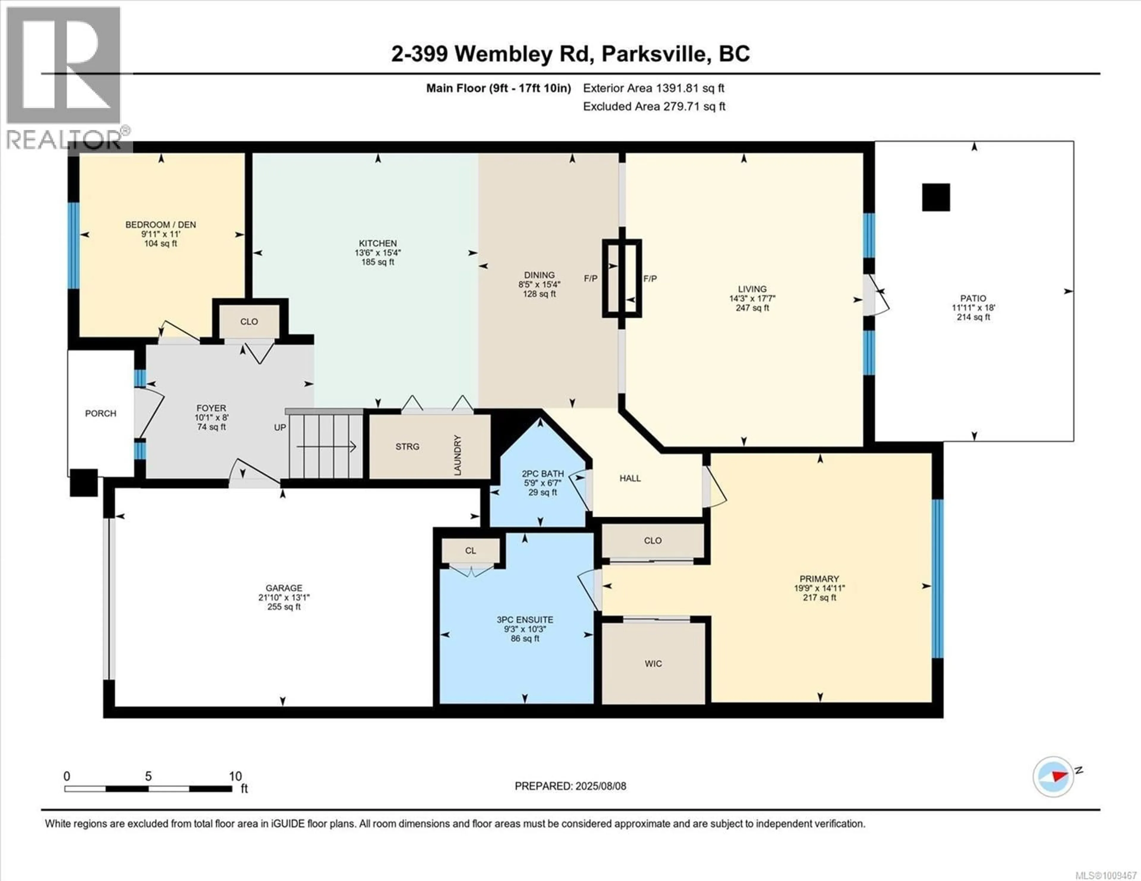 Floor plan for 2 - 399 WEMBLEY ROAD, Parksville British Columbia V9P0A6