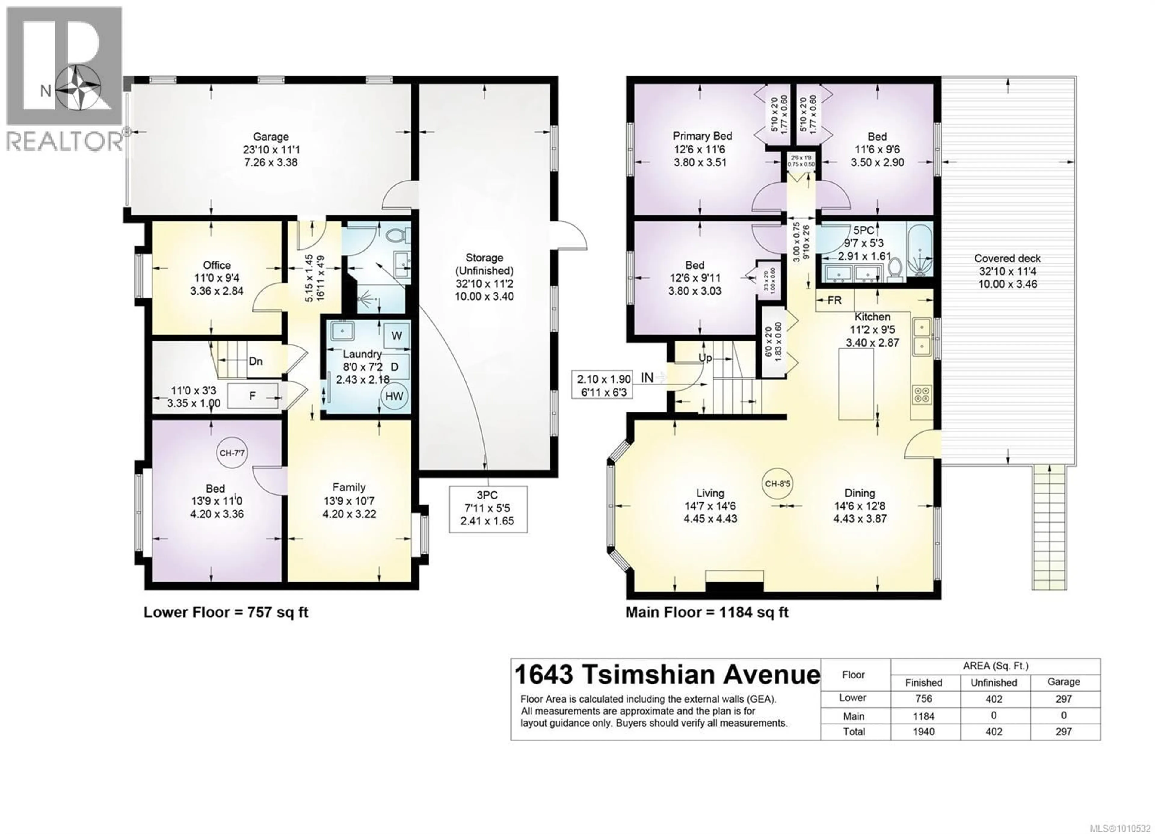 Floor plan for 1643 TSIMSHIAN AVENUE, Comox British Columbia V9M2M4