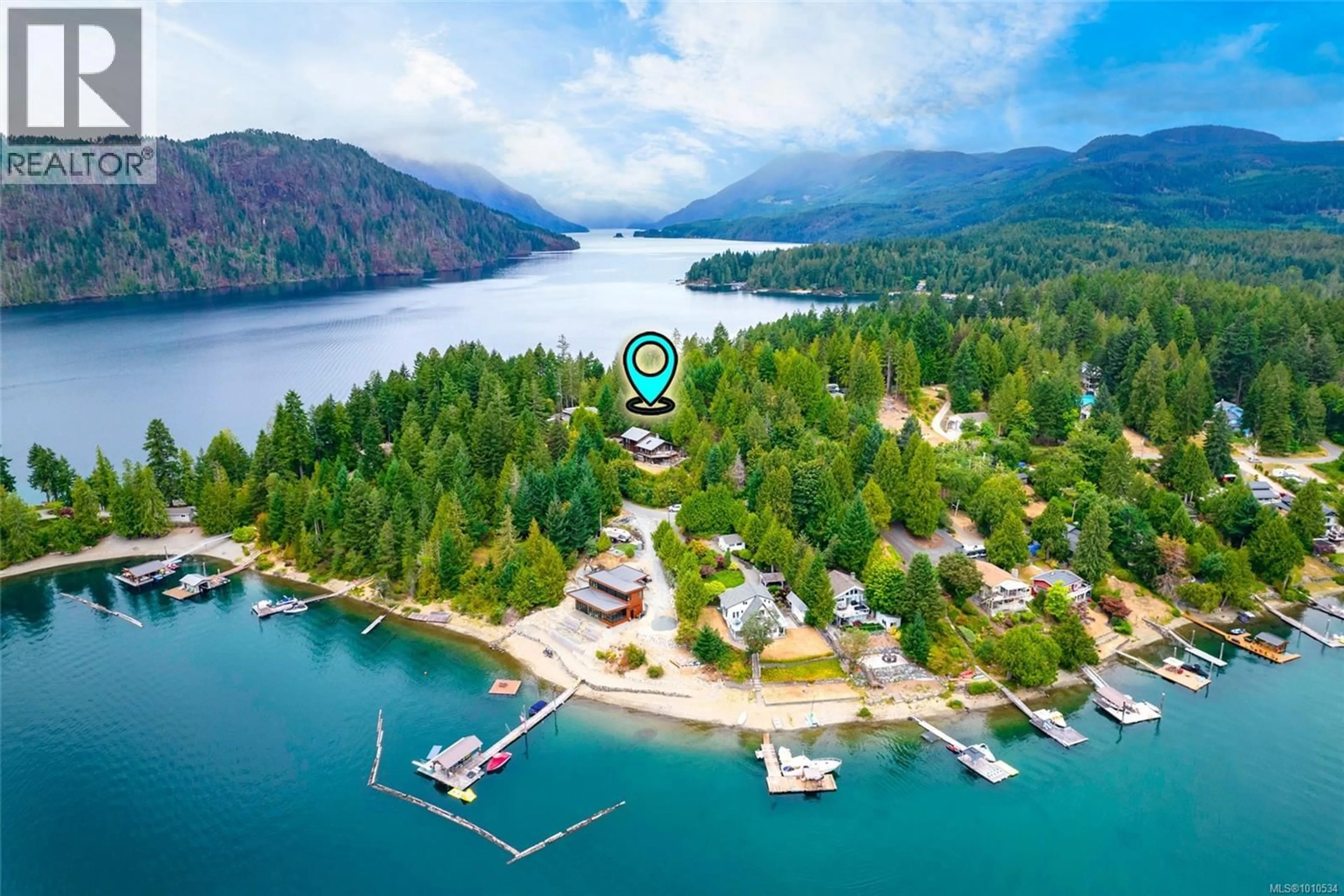 A pic from outside/outdoor area/front of a property/back of a property/a pic from drone, water/lake/river/ocean view for 10106 KLITSA DRIVE, Port Alberni British Columbia V9Y9A7