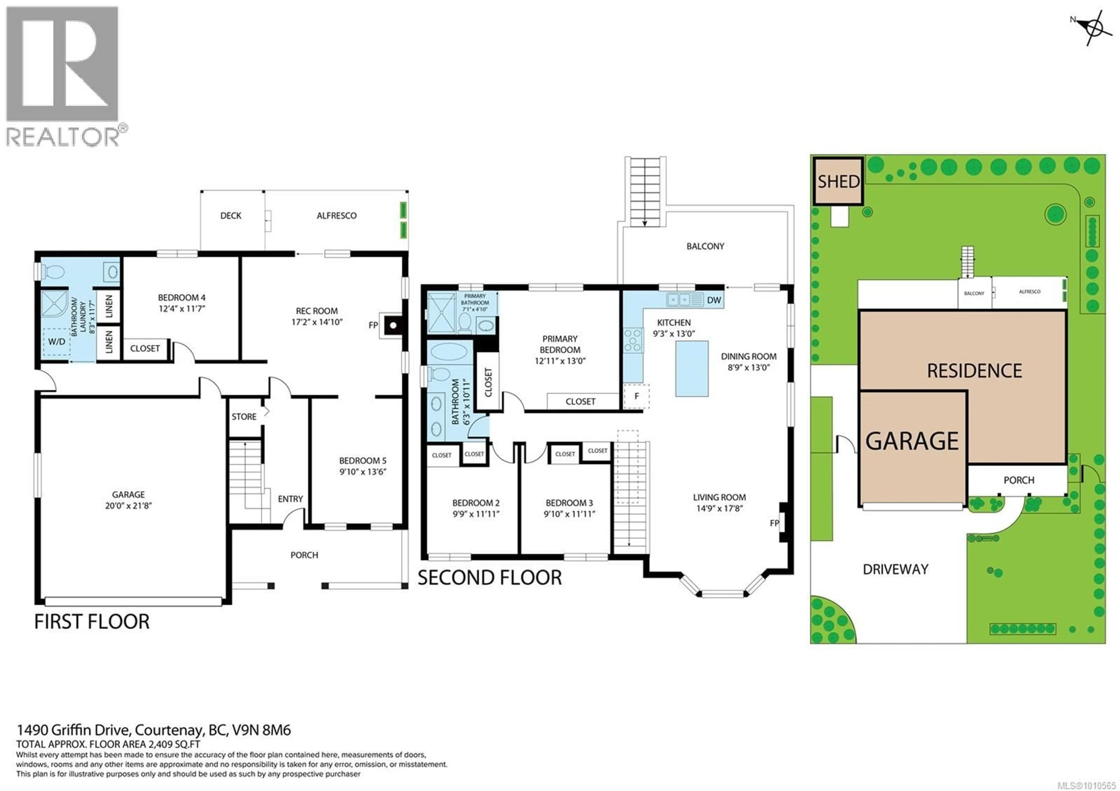 Floor plan for 1490 GRIFFIN DRIVE, Courtenay British Columbia V9N8M6