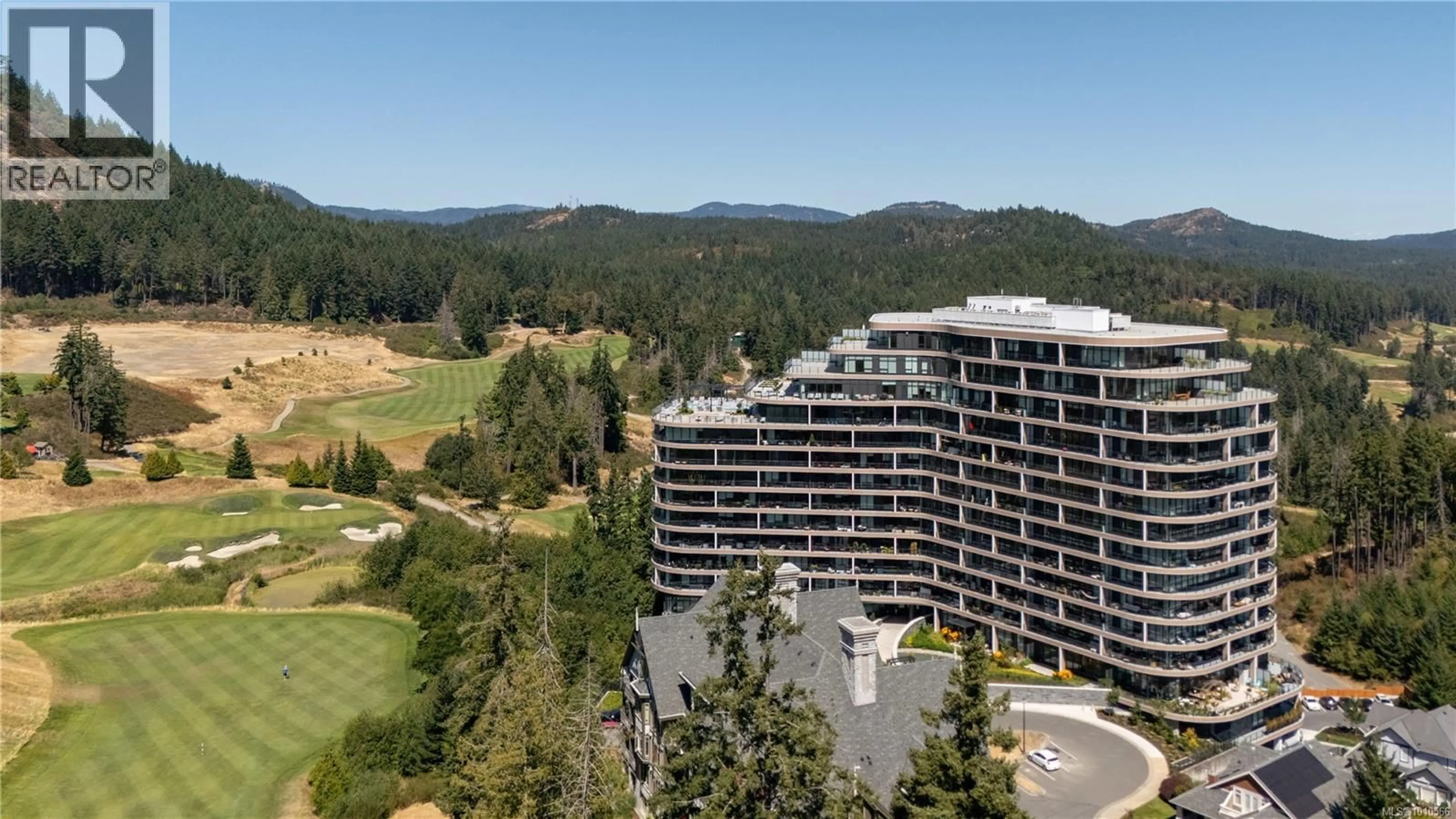 A pic from outside/outdoor area/front of a property/back of a property/a pic from drone, mountain view for 602 - 2000 HANNINGTON ROAD, Langford British Columbia V9B7C1