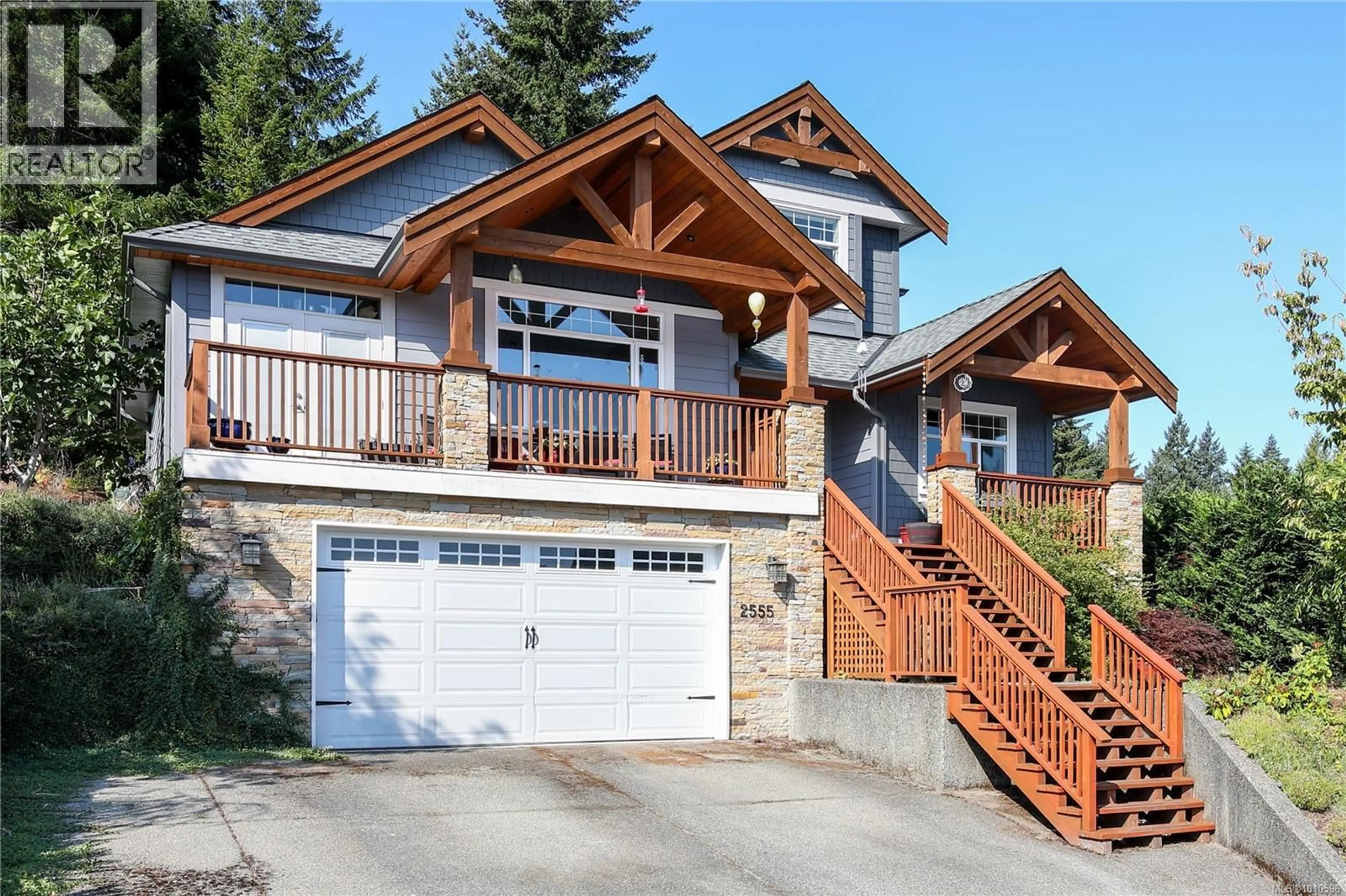 Home with vinyl exterior material, street for 2555 STUBBS ROAD, Mill Bay British Columbia V0R2P1
