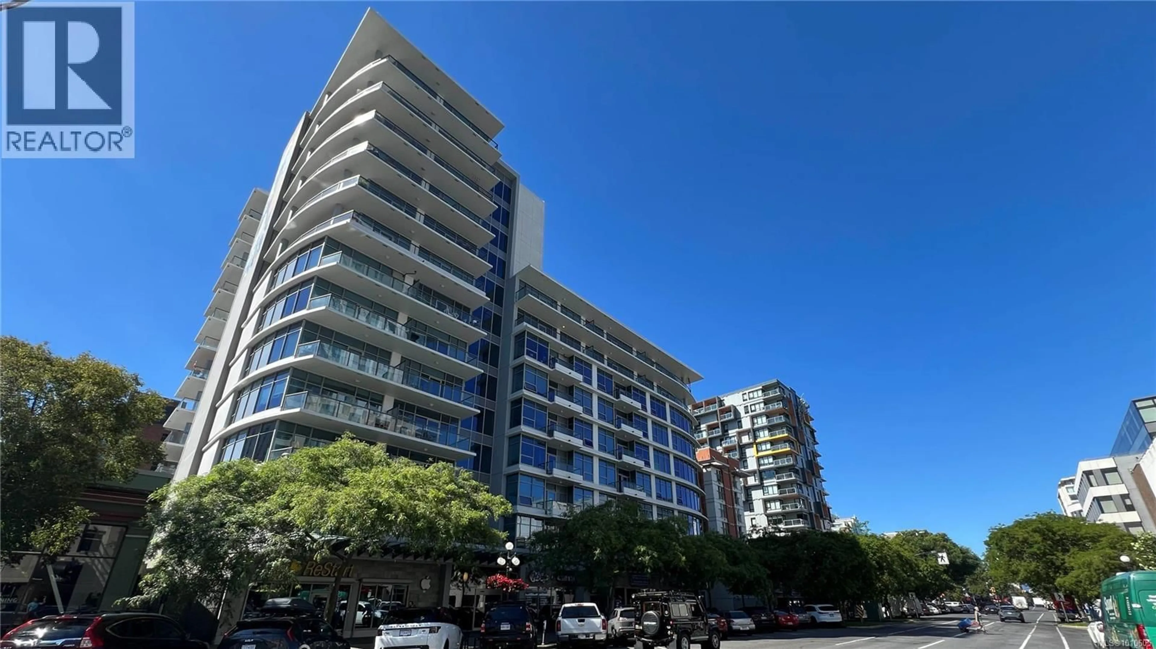 A pic from outside/outdoor area/front of a property/back of a property/a pic from drone, building for 307 - 845 YATES STREET, Victoria British Columbia V8V3N6