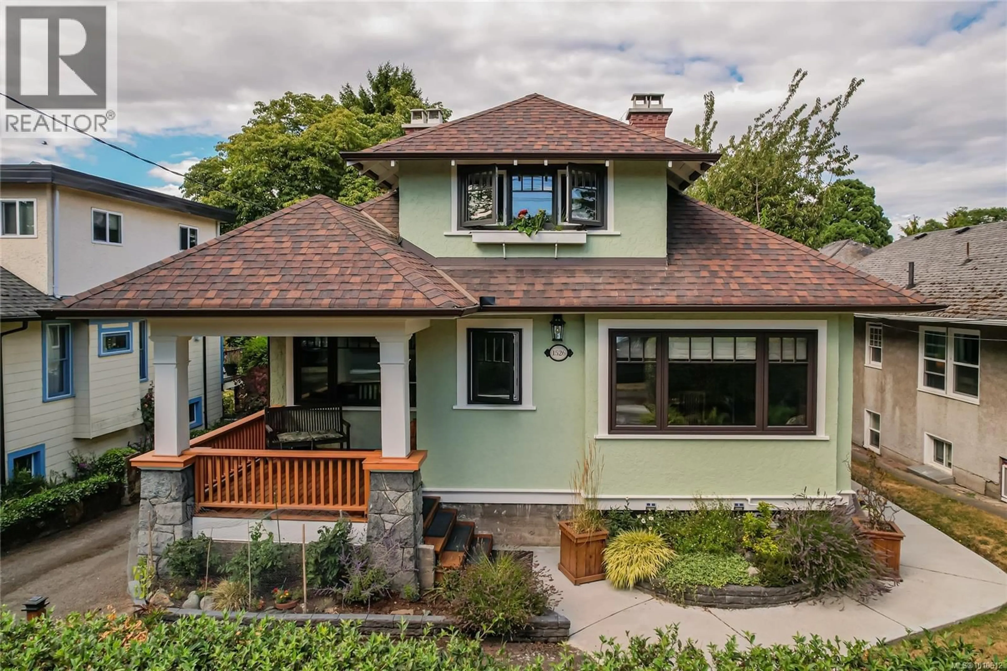 Home with brick exterior material, street for 1526 VINING STREET, Victoria British Columbia V8R1R1