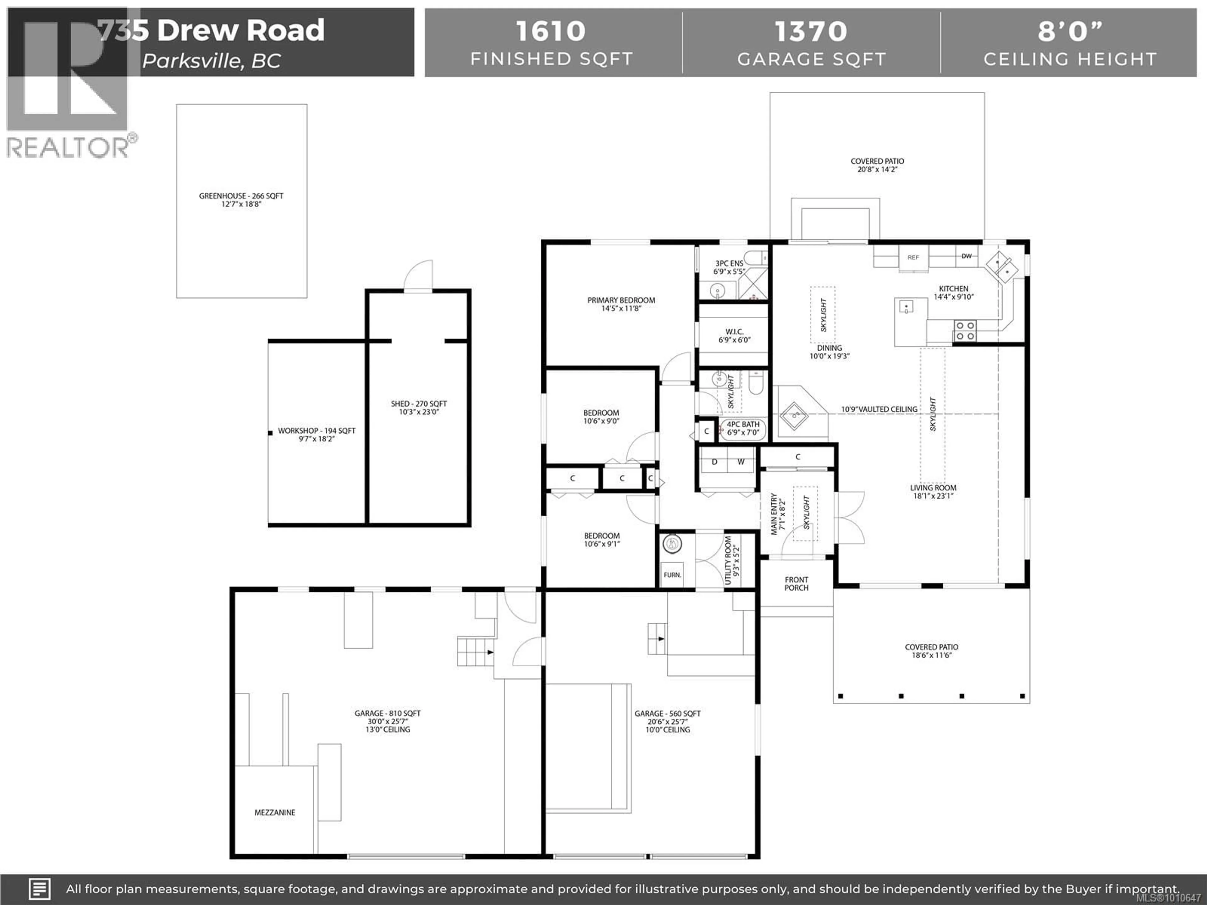 Floor plan for 735 DREW ROAD, Parksville British Columbia V9P1X3