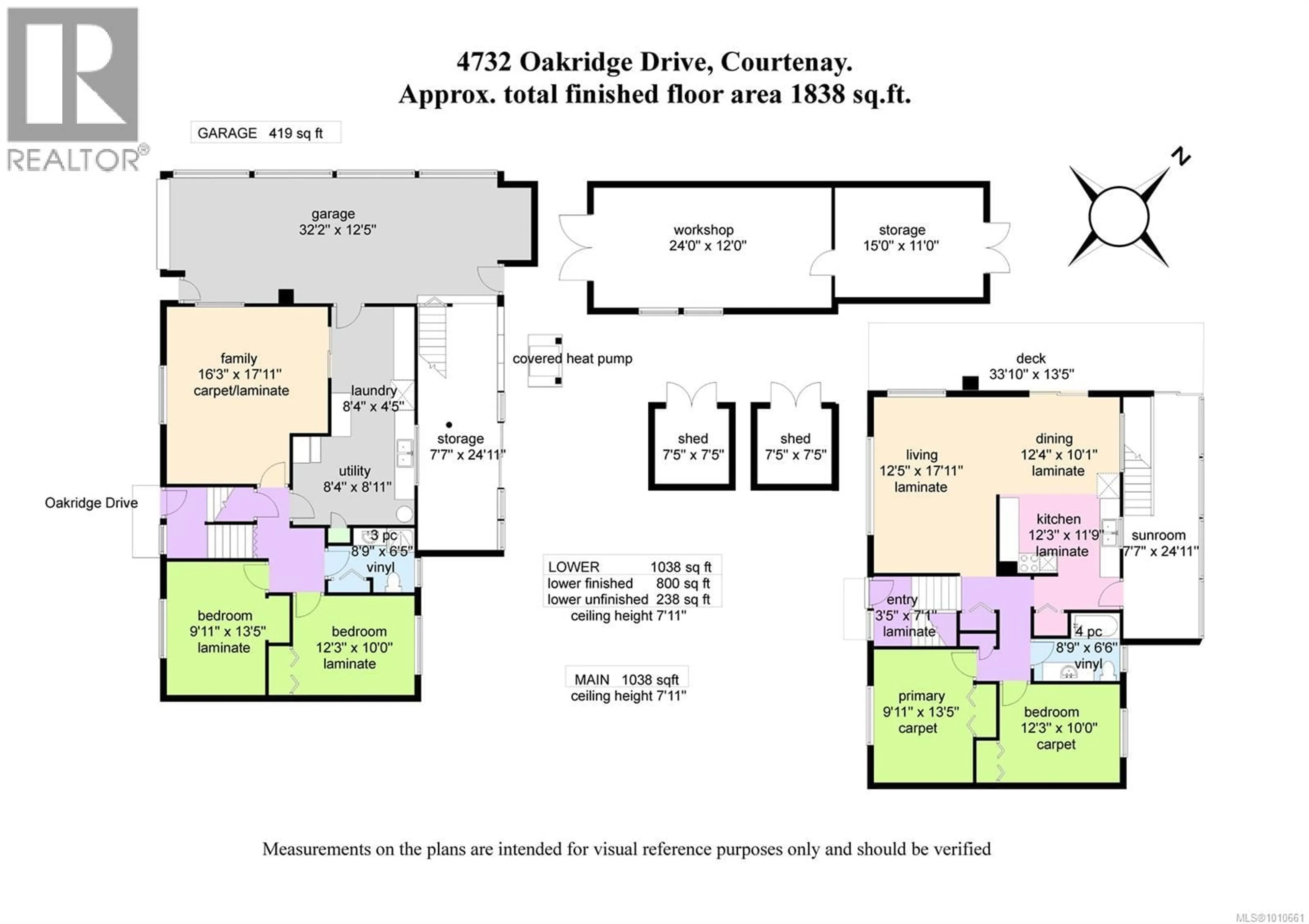 Floor plan for 4732 OAKRIDGE DRIVE, Courtenay British Columbia V9N6A8