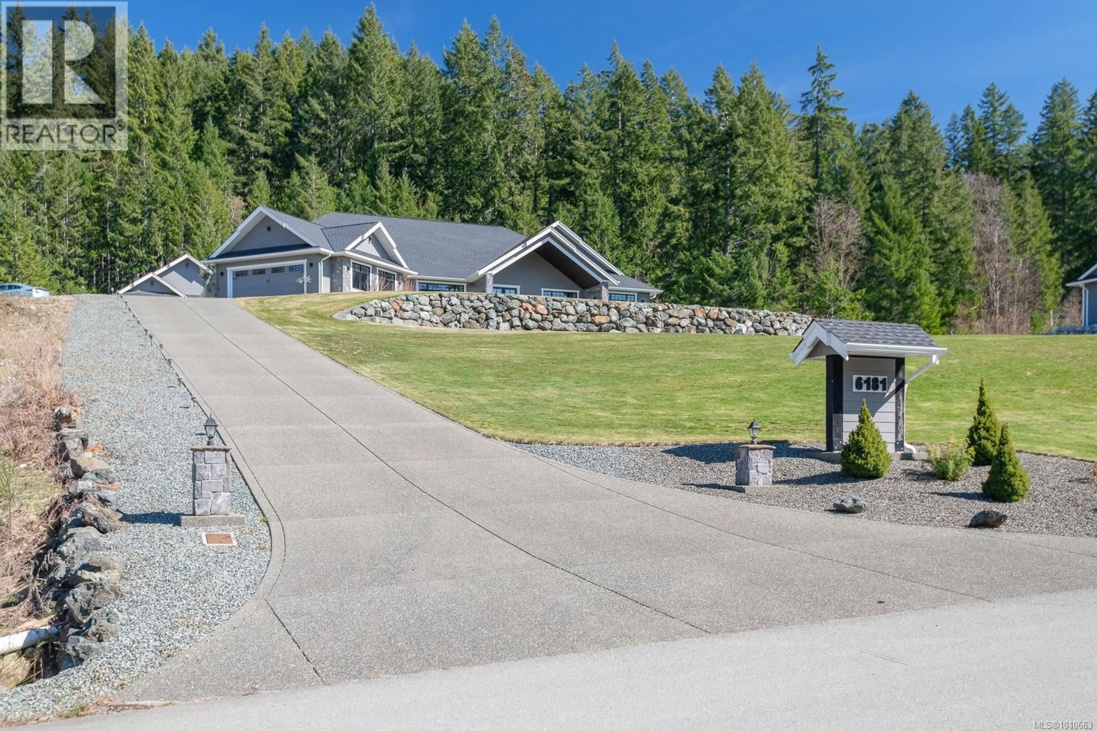 A pic from outside/outdoor area/front of a property/back of a property/a pic from drone, mountain view for 6181 CHASE DRIVE, Port Alberni British Columbia V9Y0C2