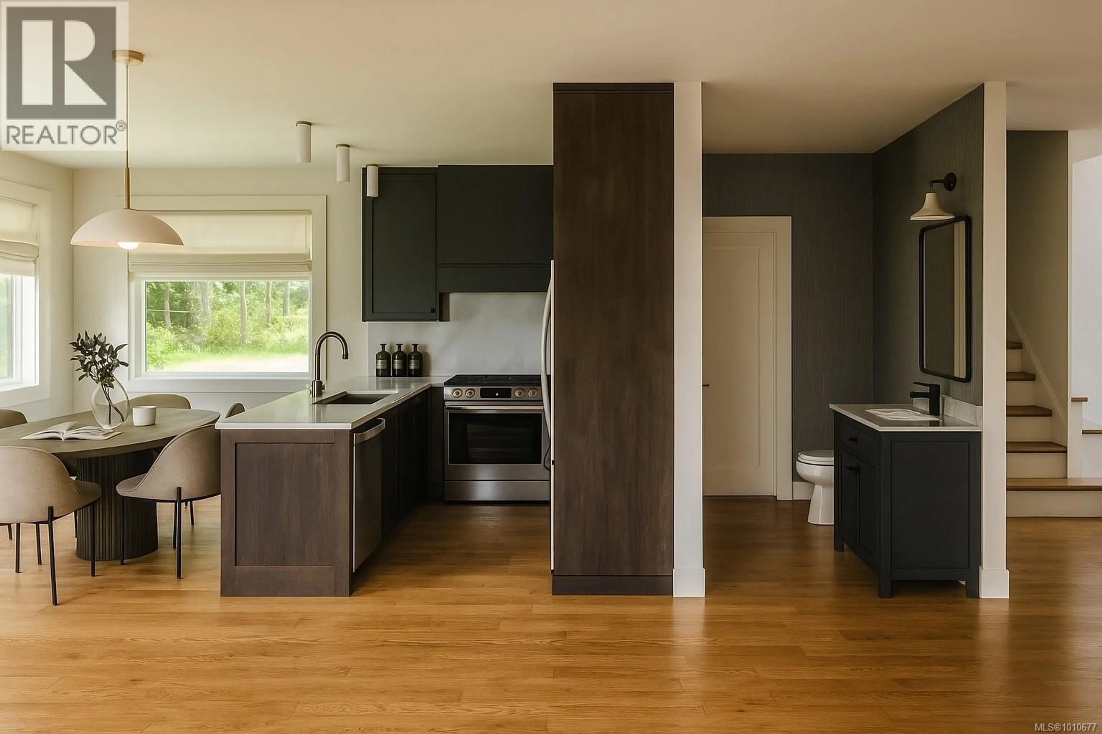 Open concept kitchen, wood/laminate floor for D-SL4 - 875 GRUMMAN PLACE, Comox British Columbia V9M4H9