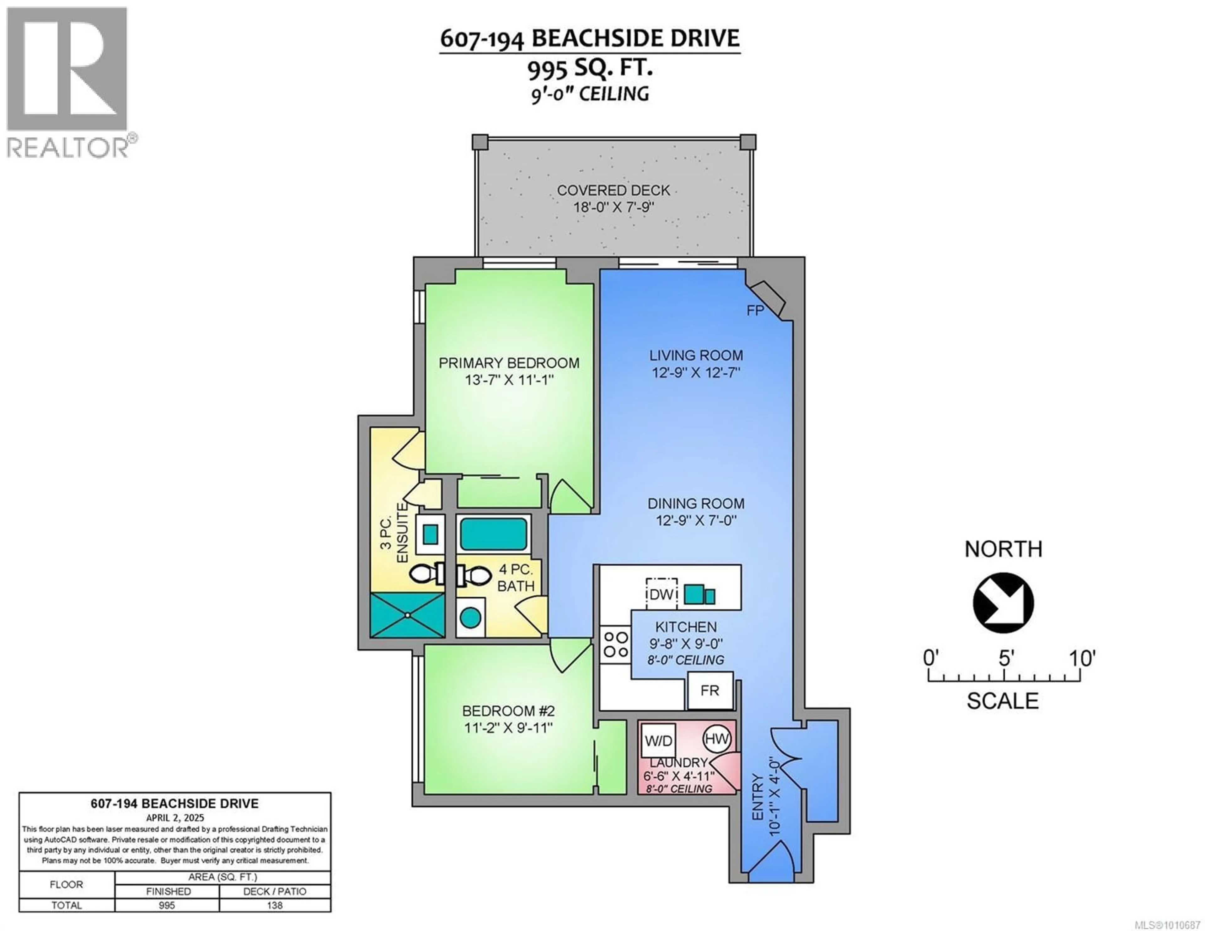 Floor plan for 607 - 194 BEACHSIDE DRIVE, Parksville British Columbia V9P0B1