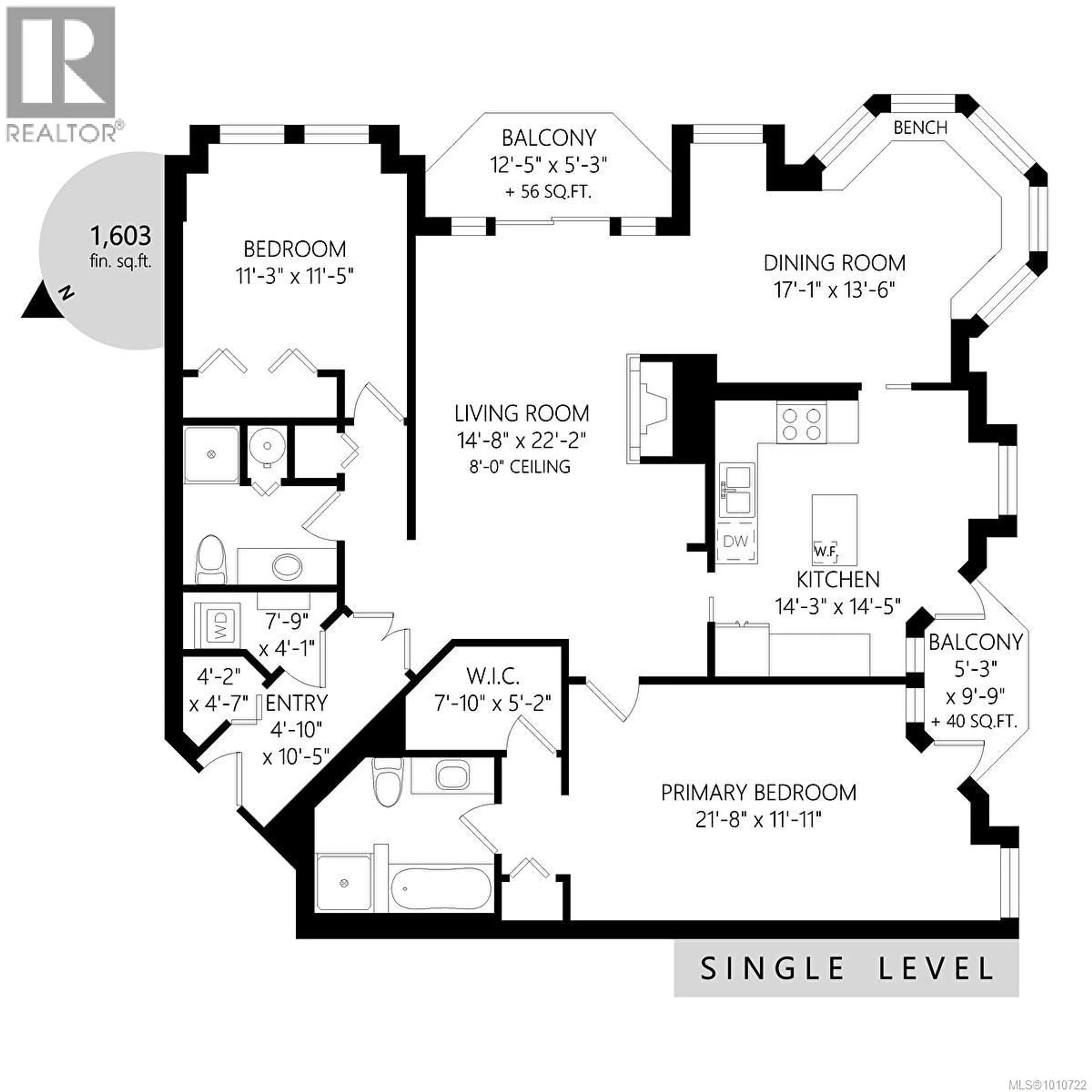 Floor plan for 414 - 10 PAUL KANE PLACE, Victoria British Columbia V9A7J8