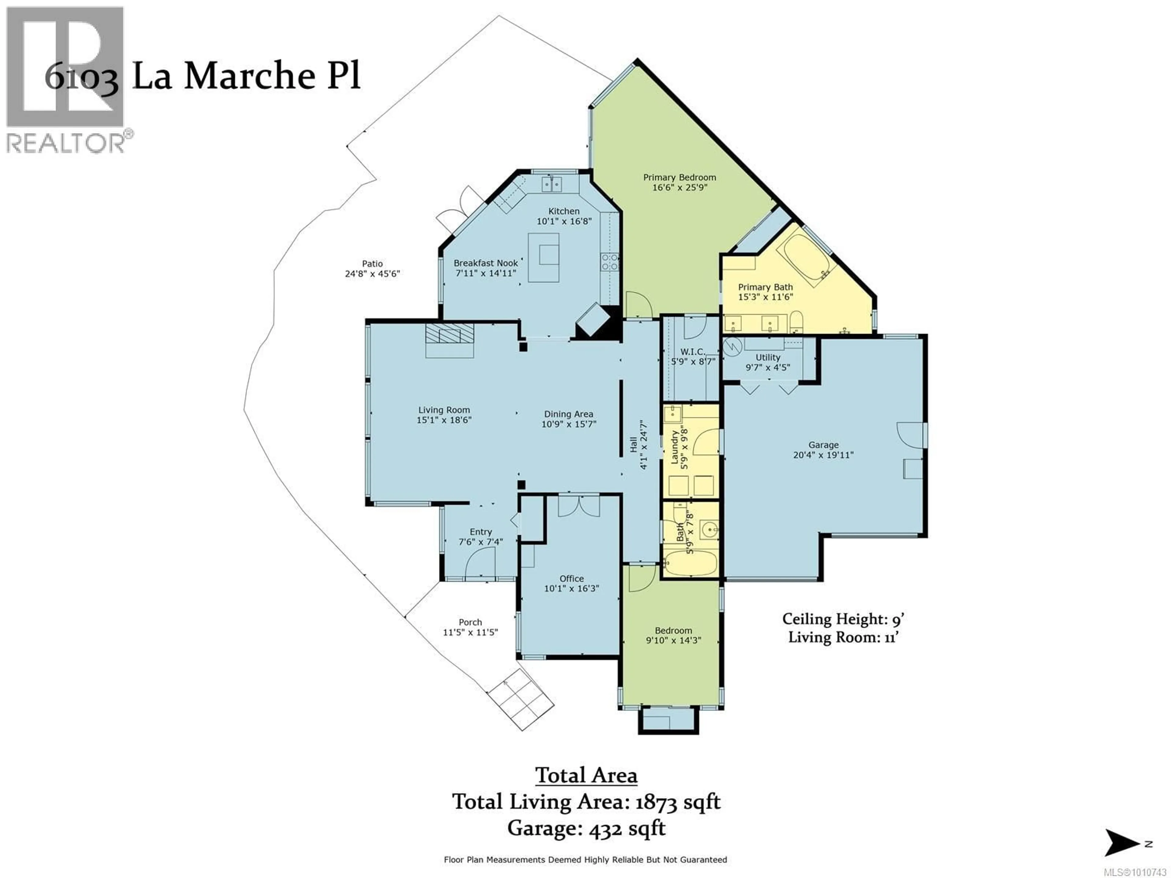 Floor plan for 6103 LA MARCHE PLACE, Nanaimo British Columbia V9V1C3