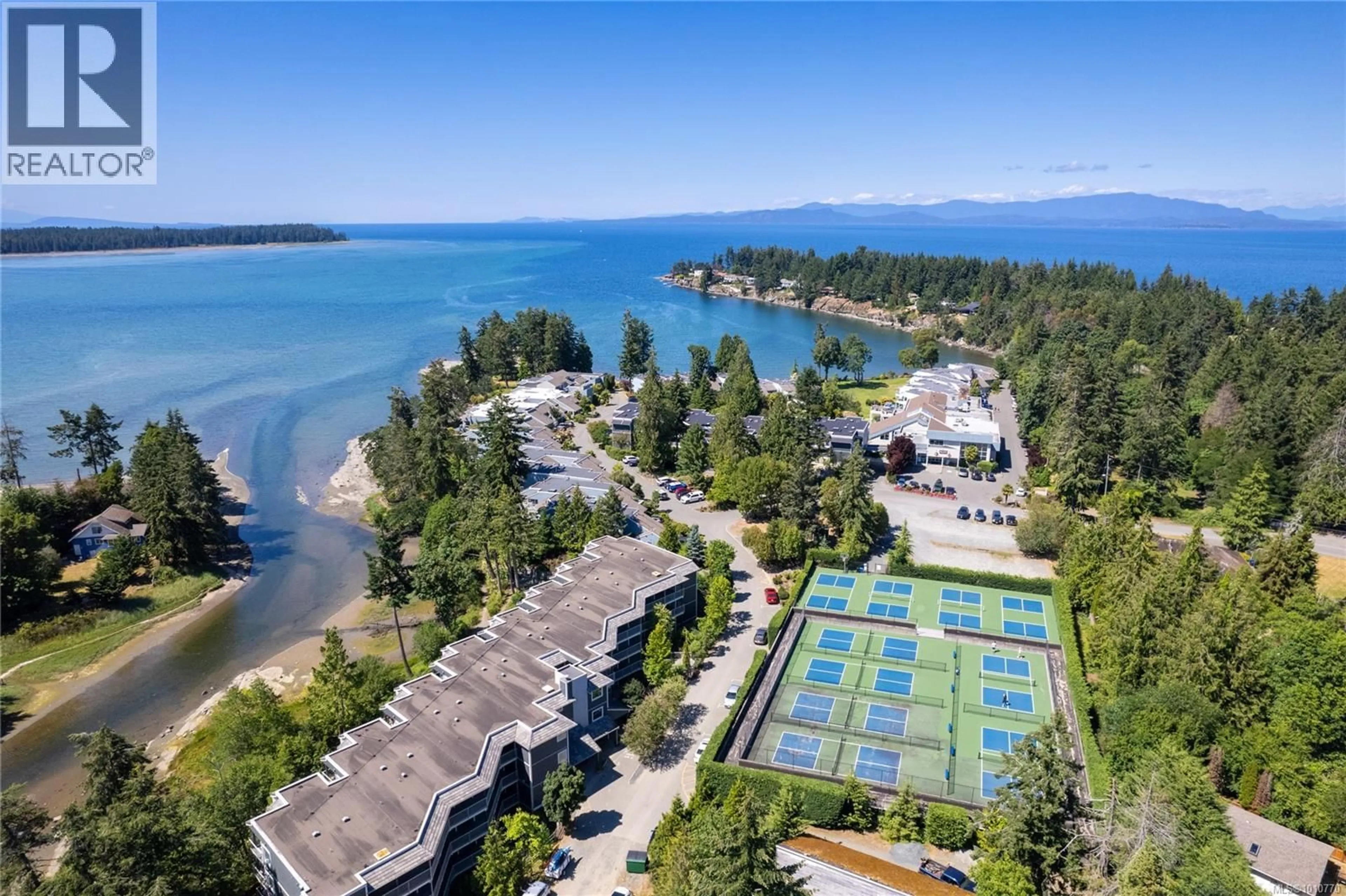 A pic from outside/outdoor area/front of a property/back of a property/a pic from drone, water/lake/river/ocean view for 227 - 1600 STROULGER ROAD, Nanoose Bay British Columbia V9P9B7