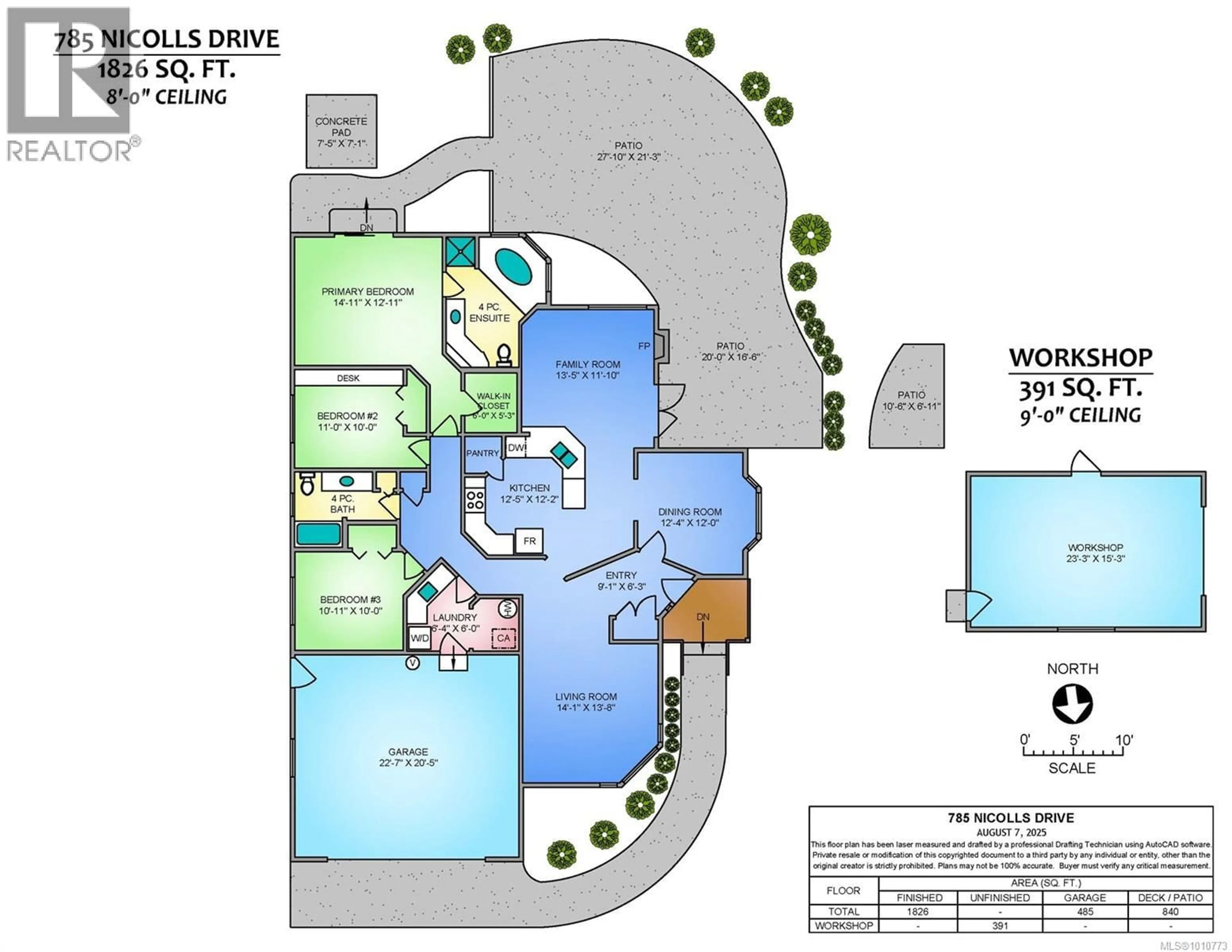 Floor plan for 785 NICOLLS DRIVE, Parksville British Columbia V9P1W9