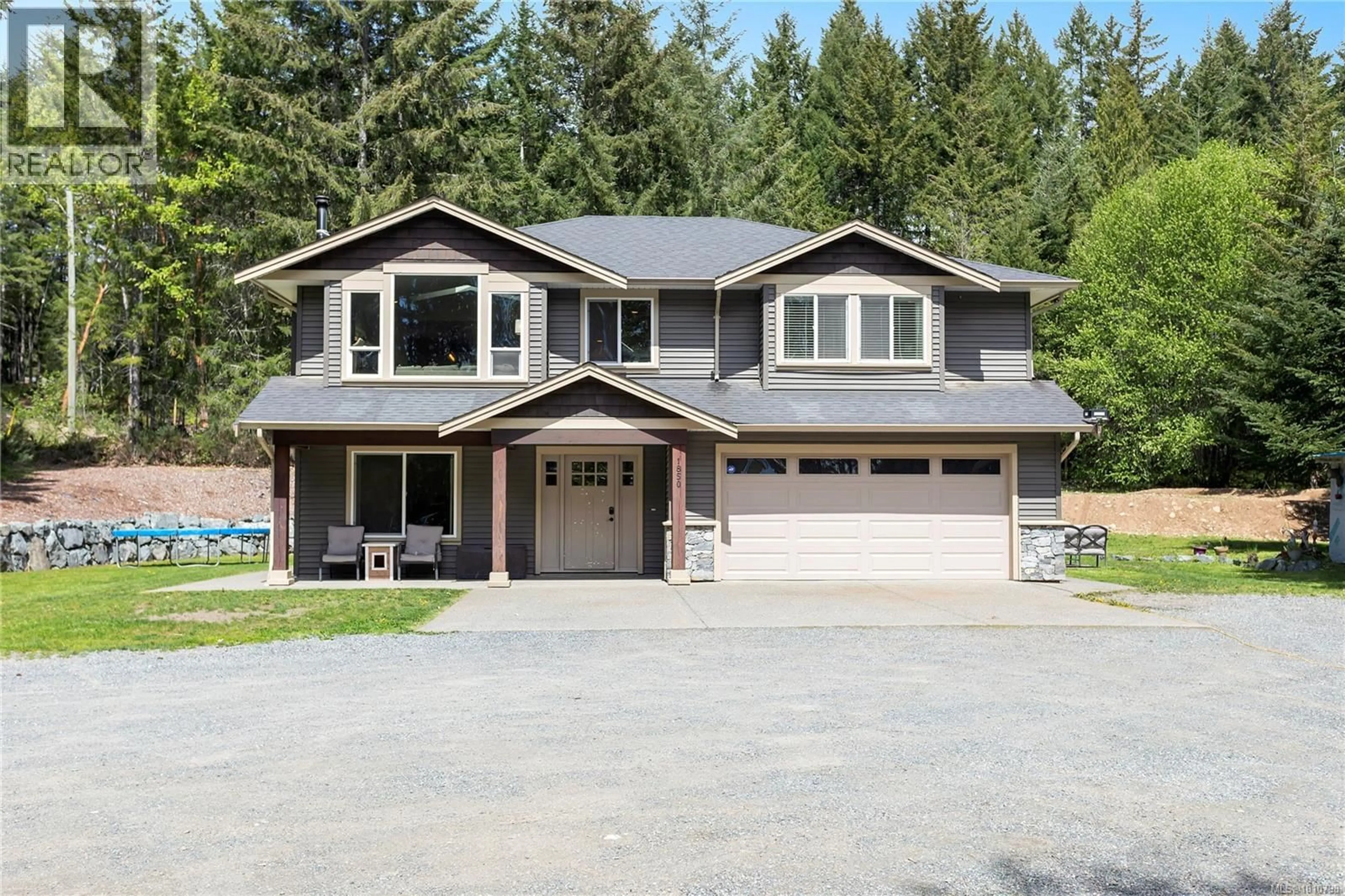 Home with vinyl exterior material, street for 1850 NANAIMO RIVER ROAD, Nanaimo British Columbia V9X1E9