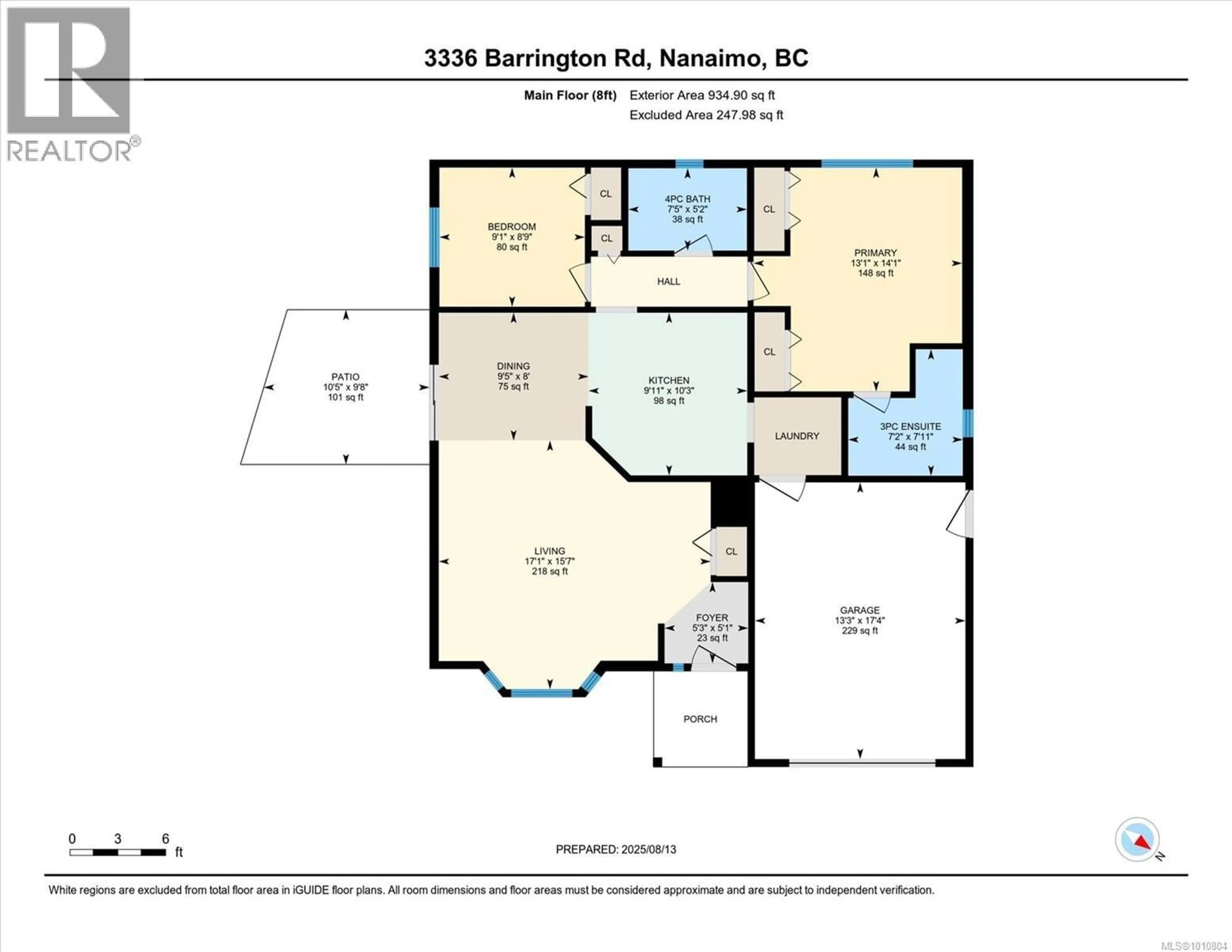 Floor plan for 3336 BARRINGTON ROAD, Nanaimo British Columbia V9T5R5