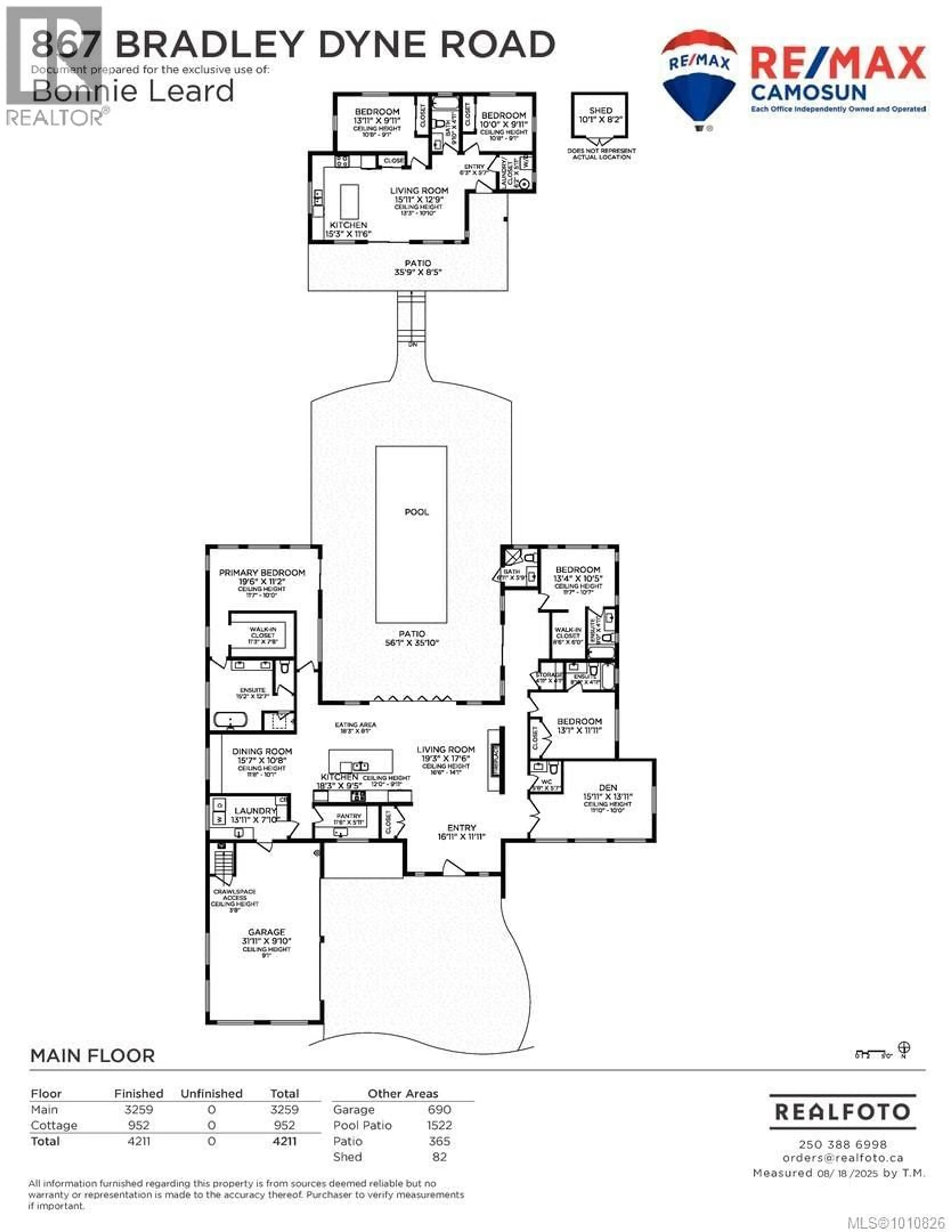 Floor plan for 867 BRADLEY DYNE ROAD, North Saanich British Columbia V8L5H1