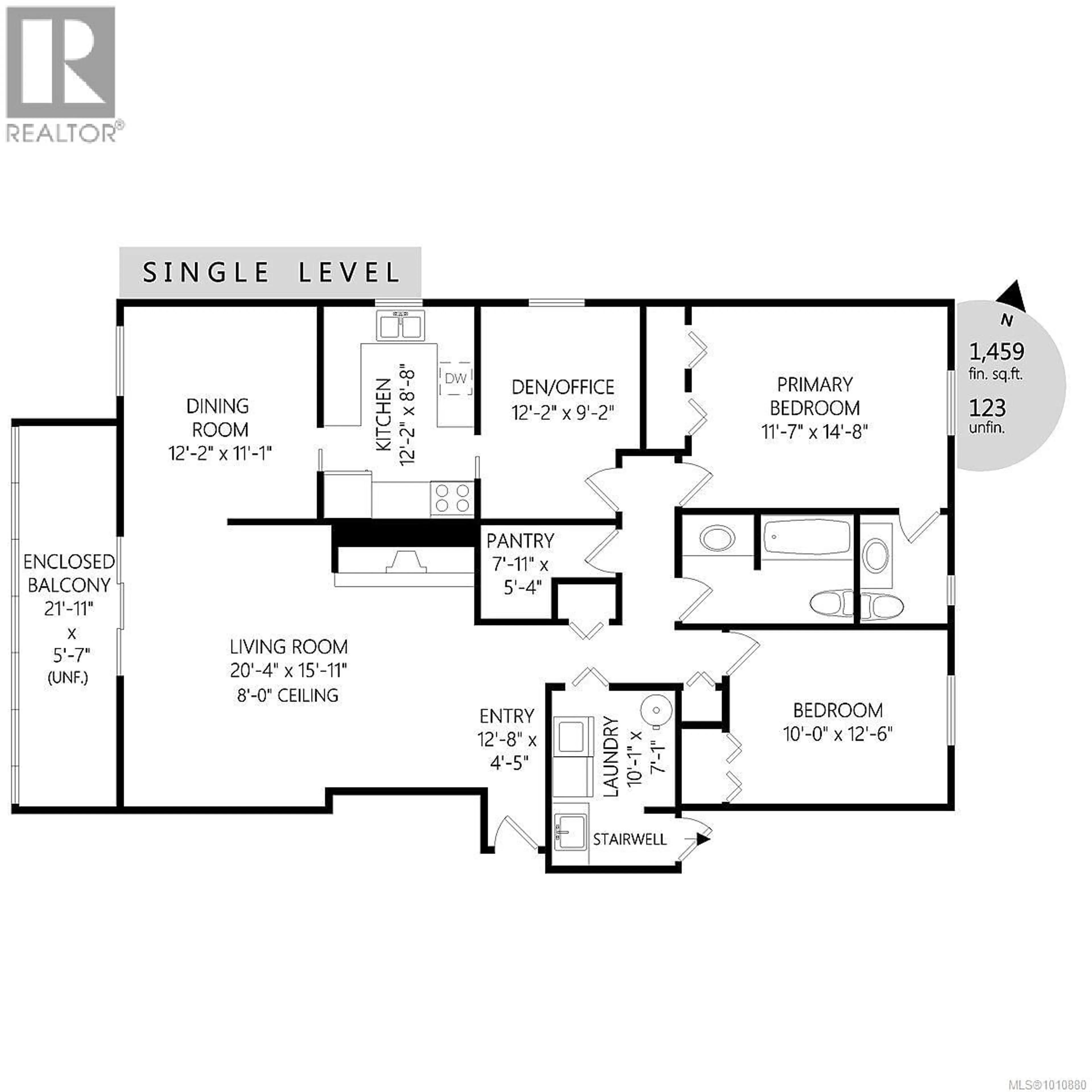 Floor plan for 401 - 978 HEYWOOD AVENUE, Victoria British Columbia V8V2Y4