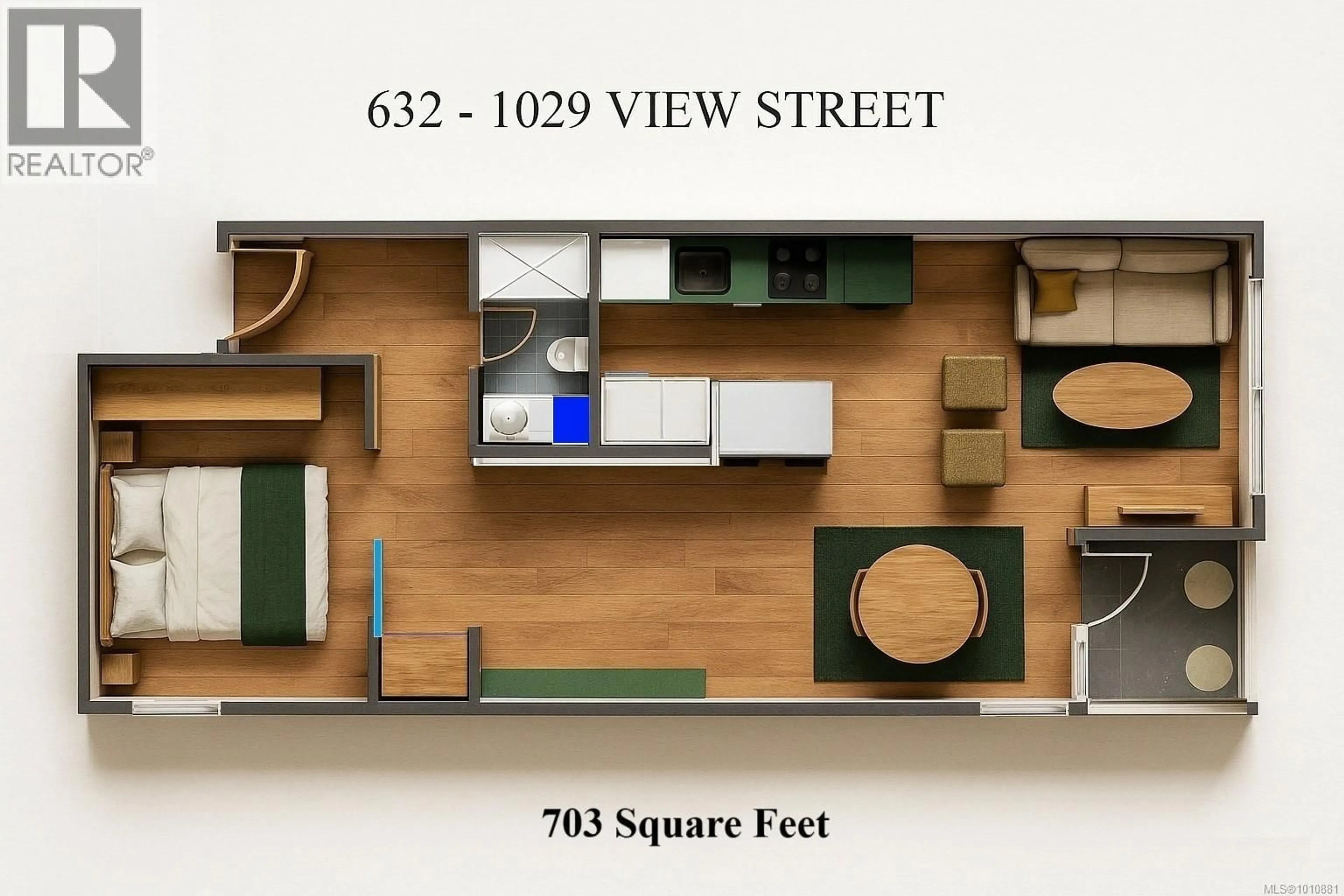 Floor plan for 632 - 1029 VIEW STREET, Victoria British Columbia V8V4Y3