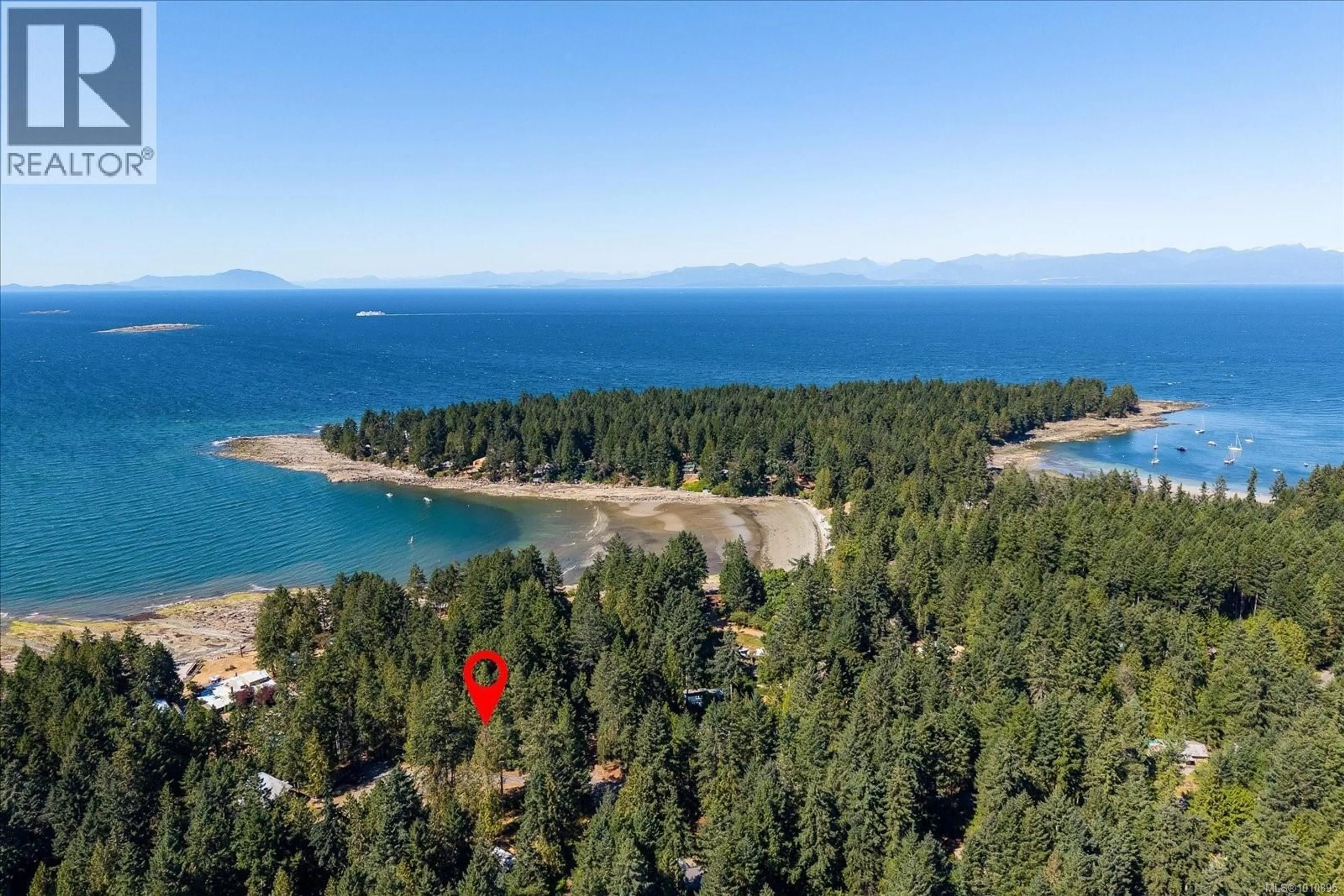A pic from outside/outdoor area/front of a property/back of a property/a pic from drone, water/lake/river/ocean view for 260 MALASPINA DRIVE, Gabriola Island British Columbia V0R1X1