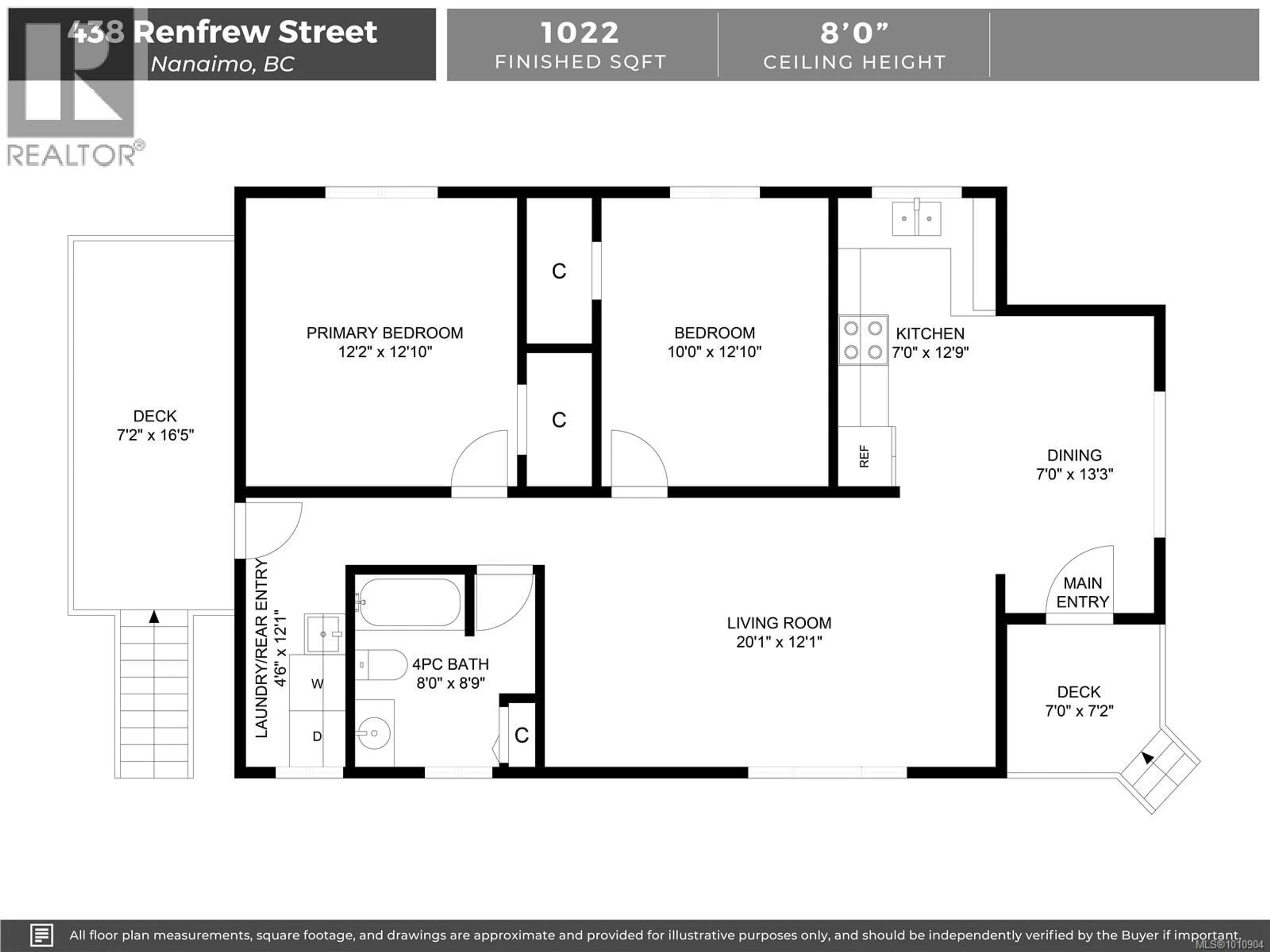 Floor plan for 438 RENFREW STREET, Nanaimo British Columbia V9R1S4