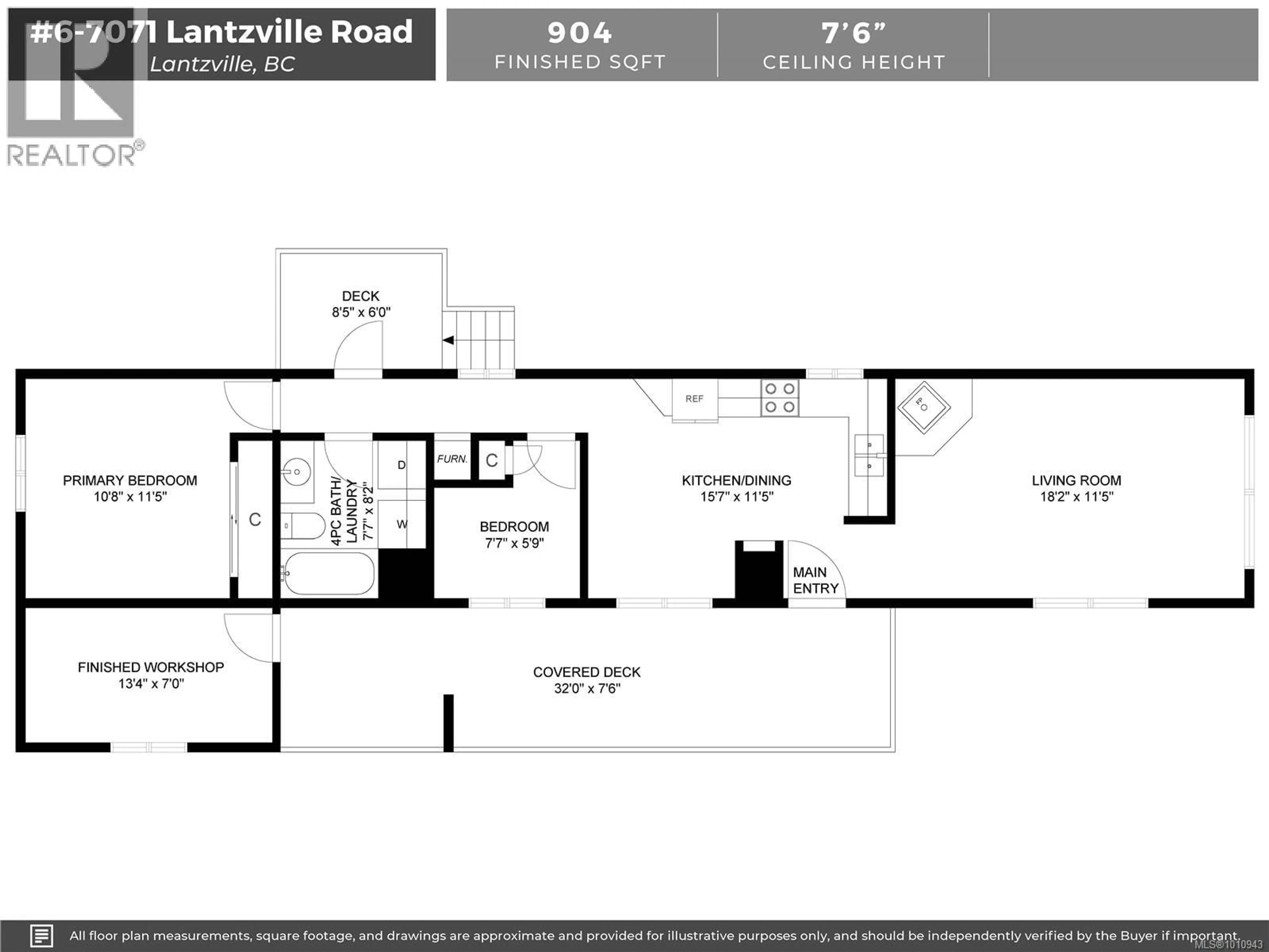 Floor plan for 6 - 7071 LANTZVILLE ROAD, Lantzville British Columbia V0R2H0