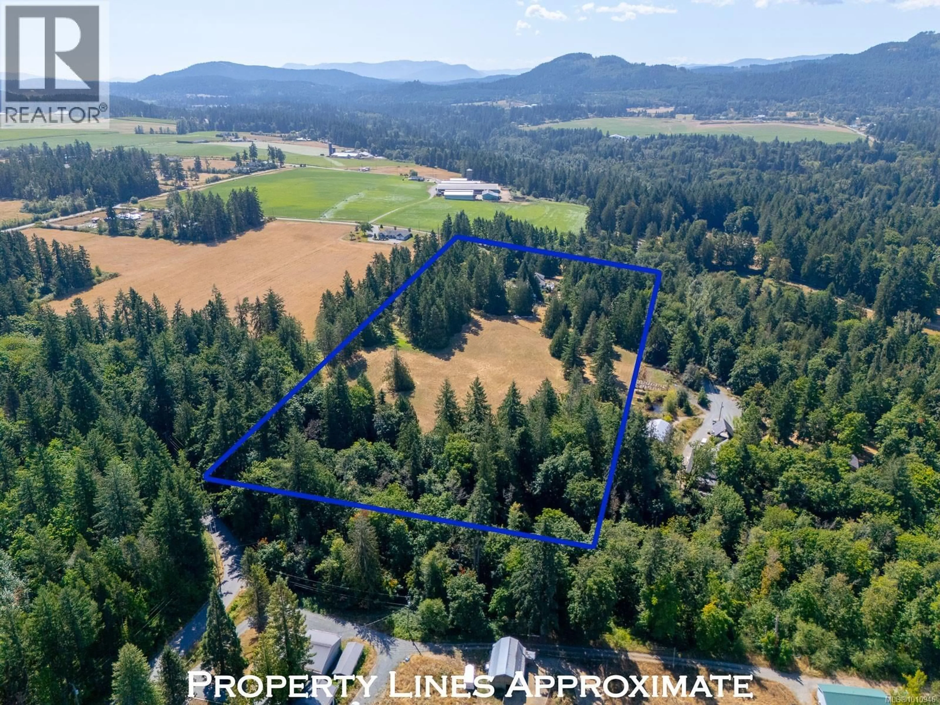 A pic from outside/outdoor area/front of a property/back of a property/a pic from drone, forest/trees view for 2601 SOOLE ROAD, Duncan British Columbia V9L6L6