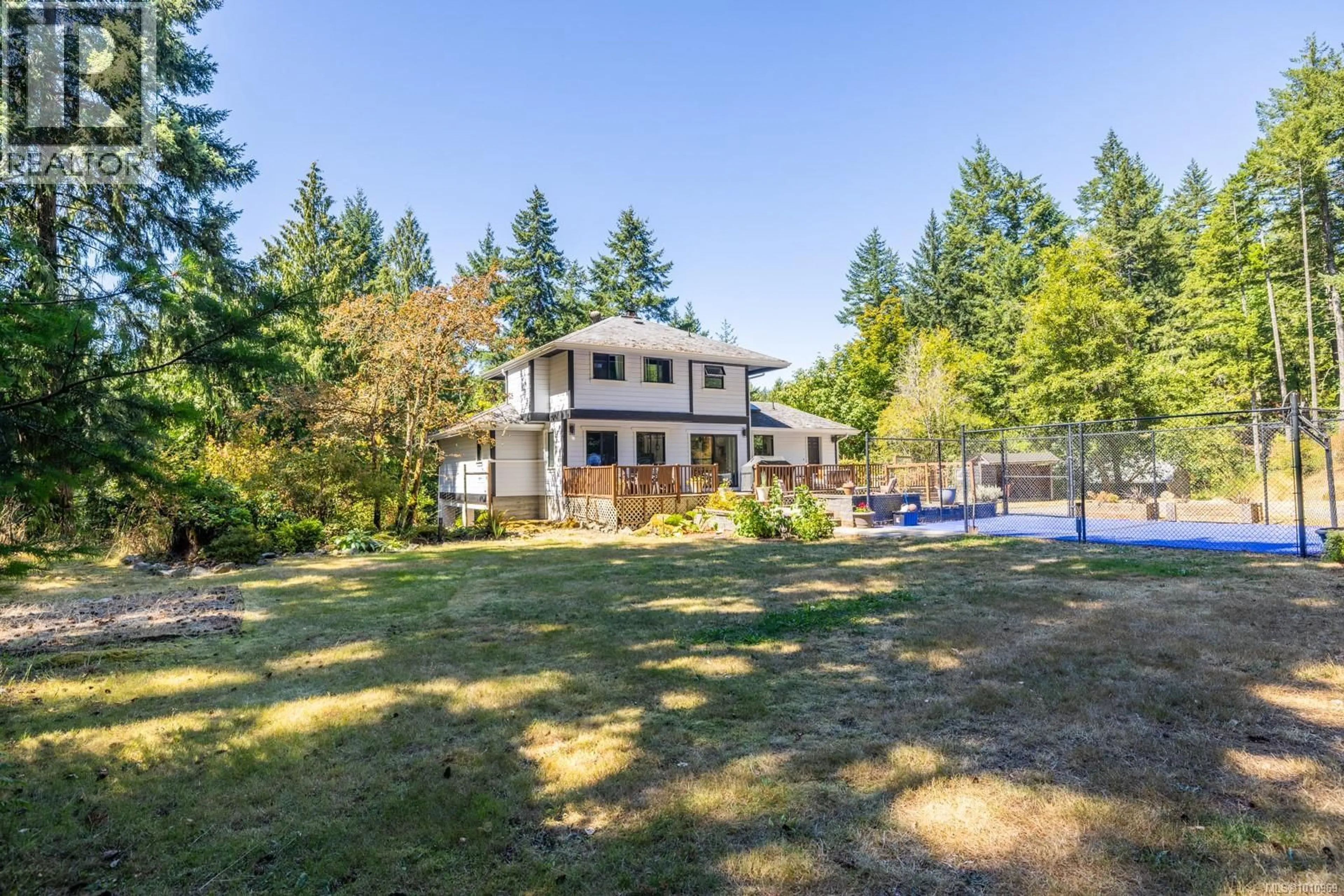 A pic from outside/outdoor area/front of a property/back of a property/a pic from drone, forest/trees view for 1725 MILLSTREAM ROAD, Highlands British Columbia V9B6E7