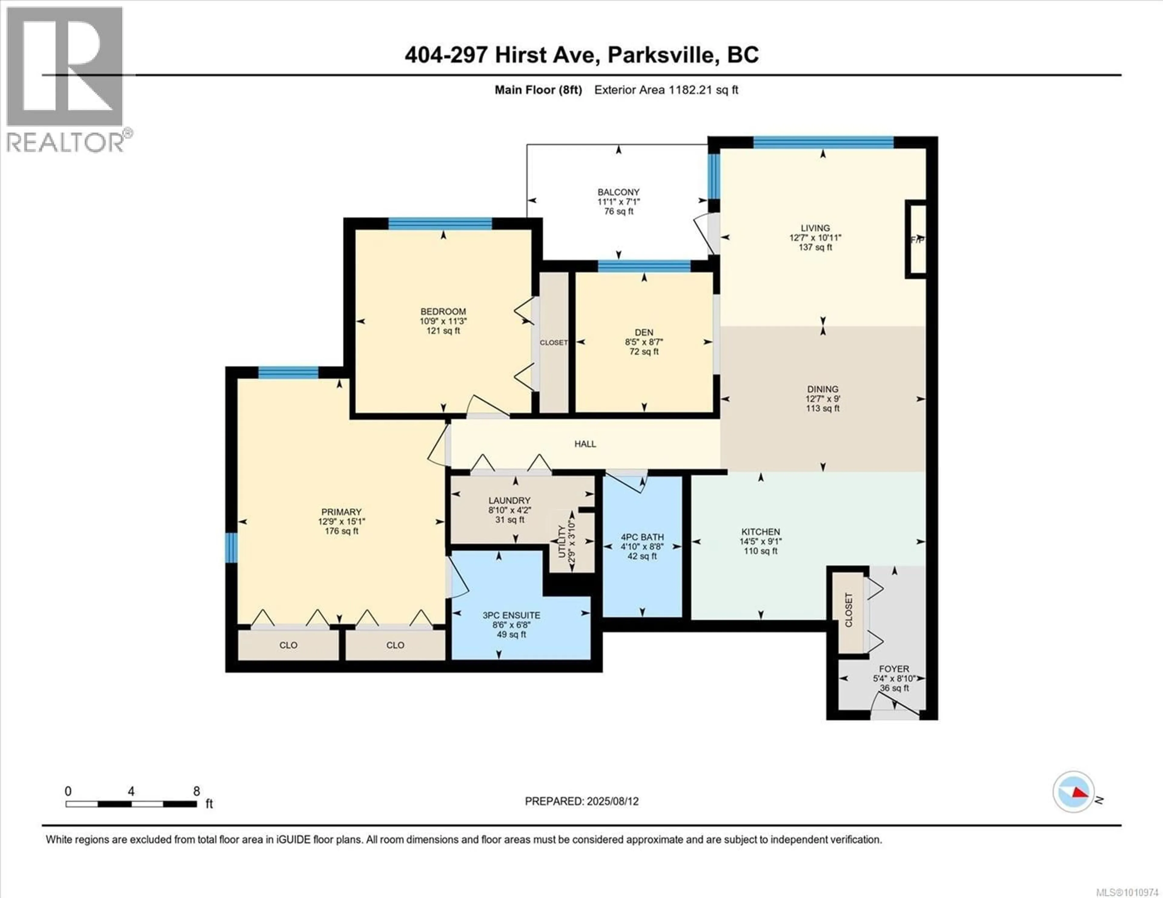 Floor plan for 404 - 297 HIRST AVENUE WEST, Parksville British Columbia V9P0A4