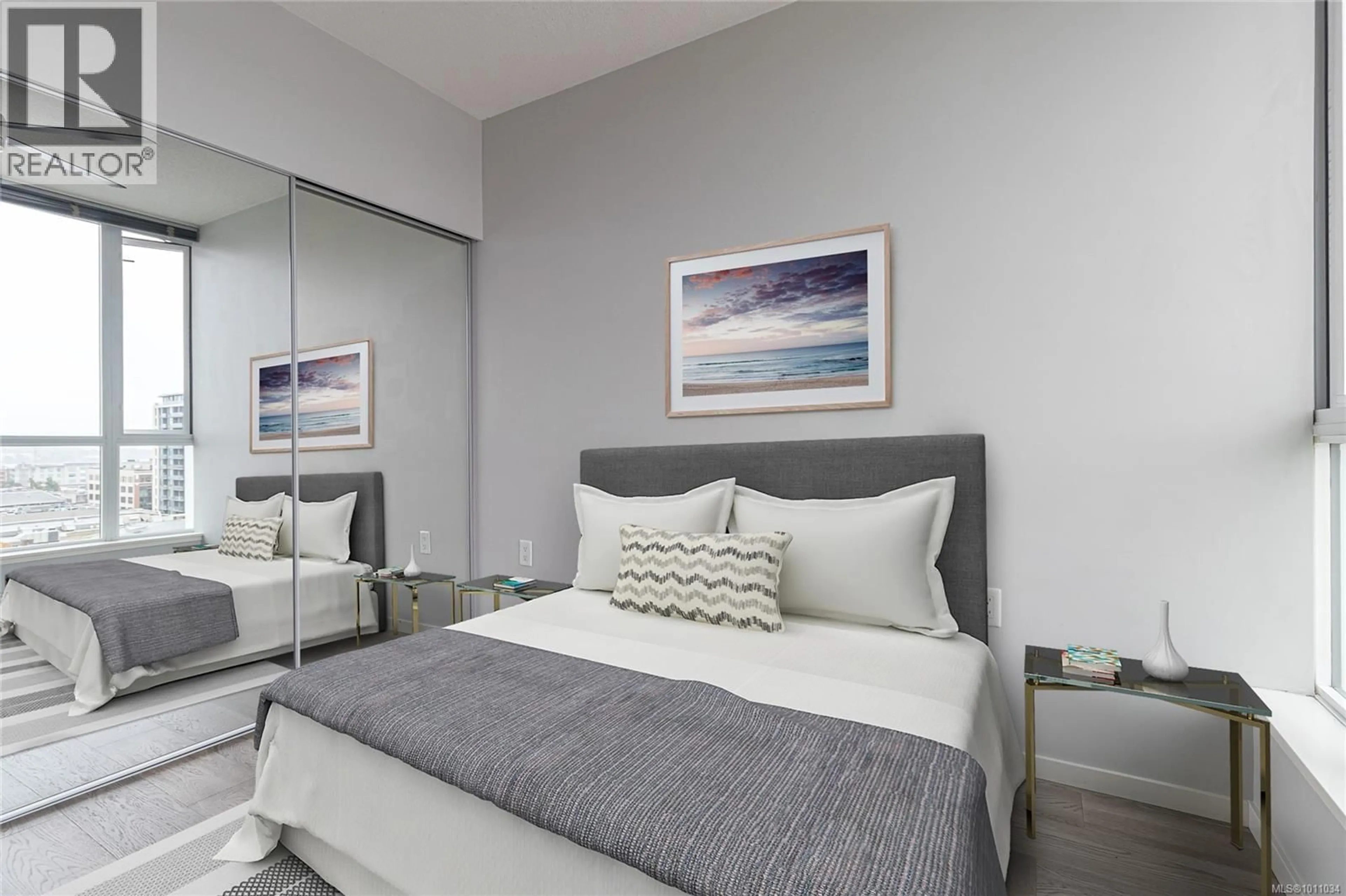 Bedroom with bed, unknown for 1104 - 834 JOHNSON STREET, Victoria British Columbia V8W1N3