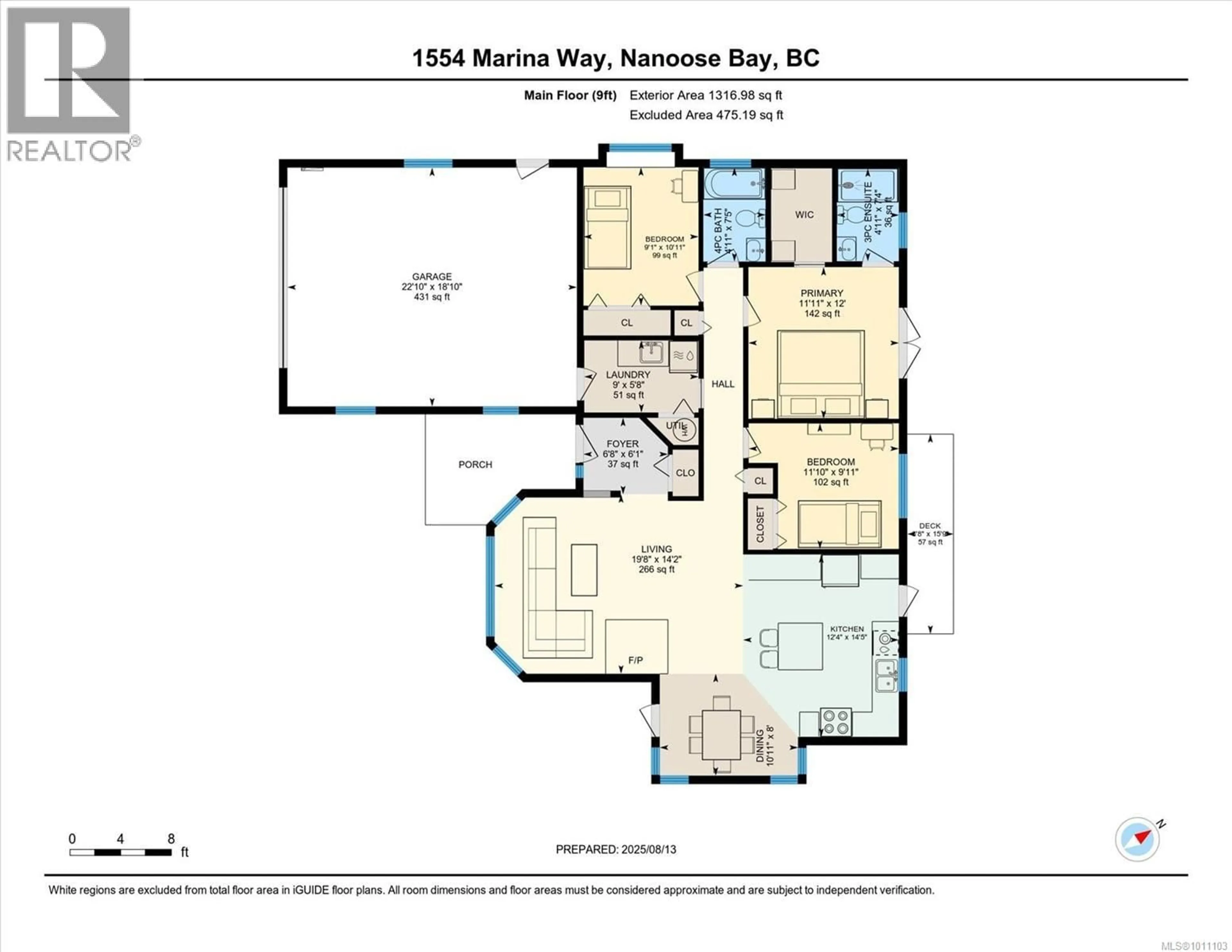 Floor plan for 1554 MARINA WAY, Nanoose Bay British Columbia V9P9B5