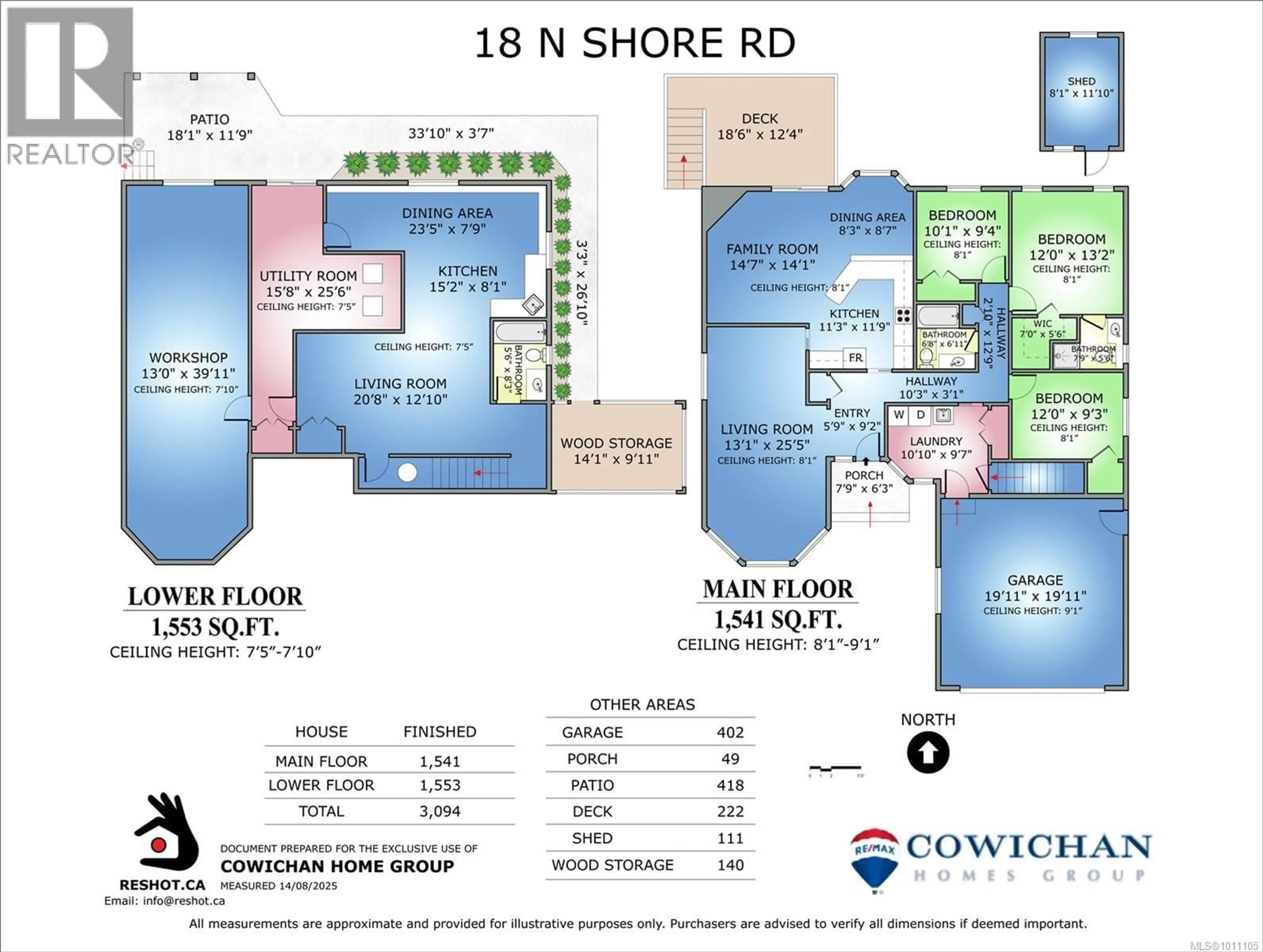 Floor plan for 18 NORTH SHORE ROAD, Lake Cowichan British Columbia V0R2G0