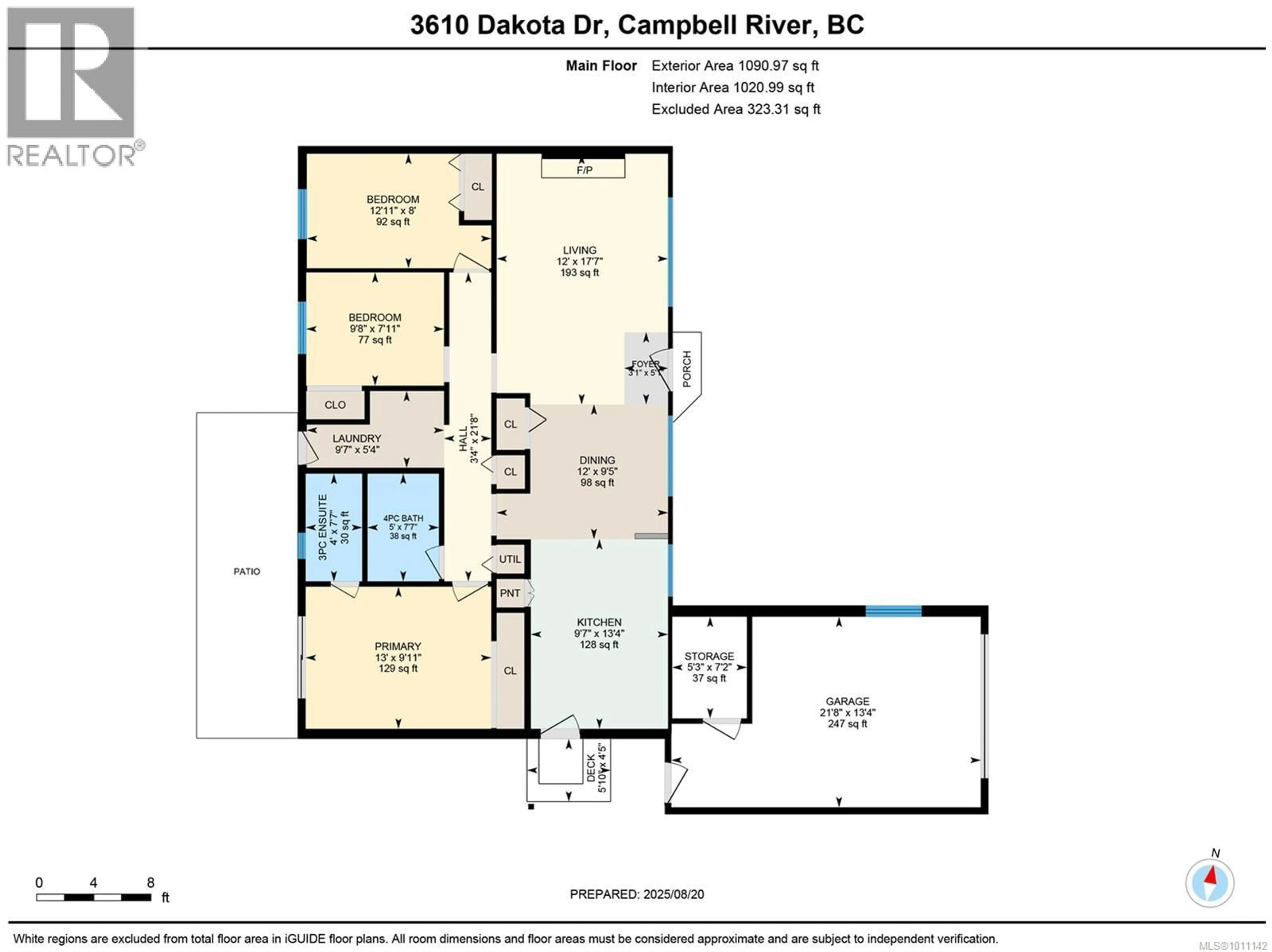 Floor plan for 3610 DAKOTA DRIVE, Campbell River British Columbia V9W6S9