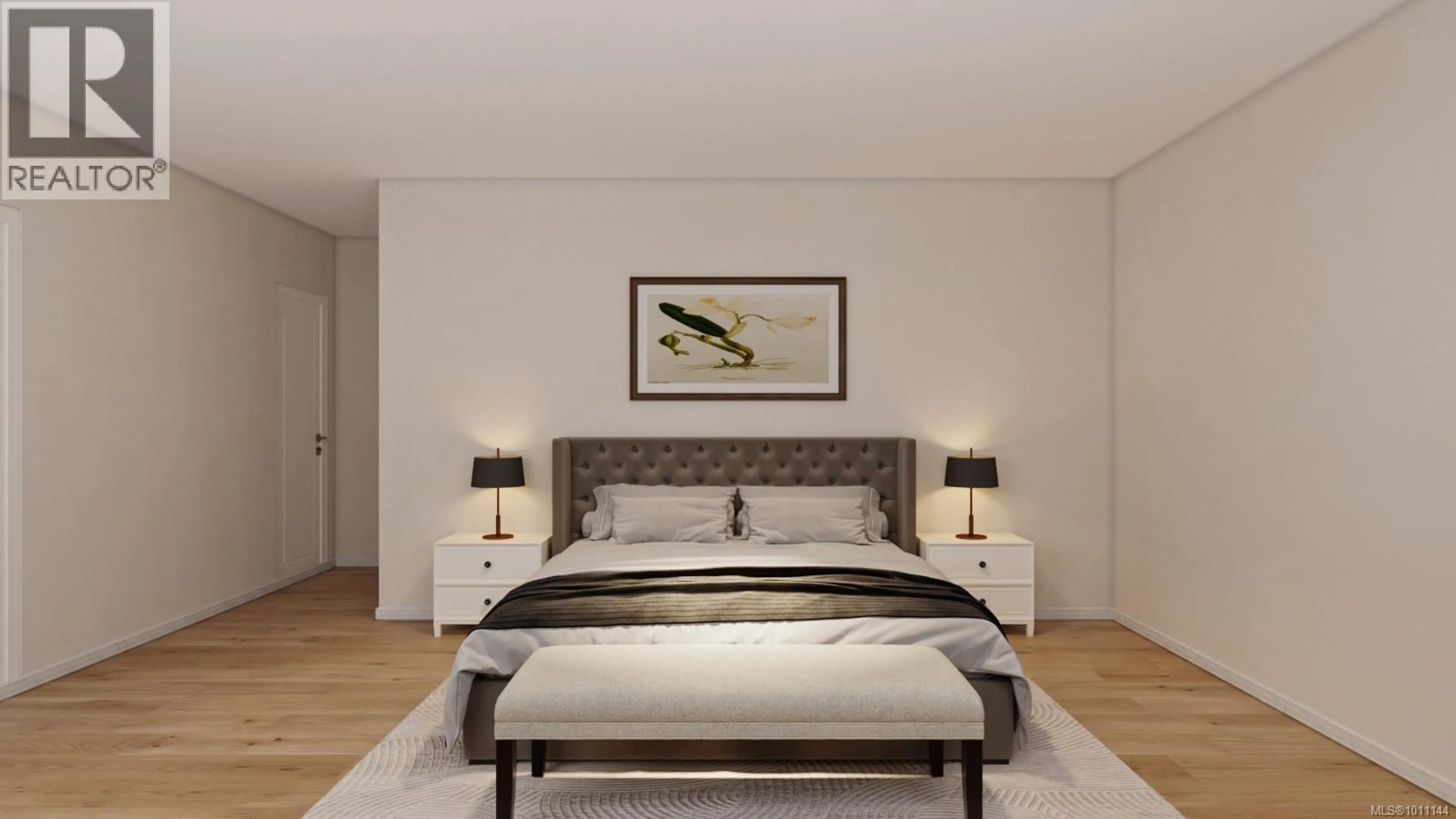 Bedroom with bed, wood/laminate floor for 276 TAL ROAD, Lake Cowichan British Columbia V0R2G0