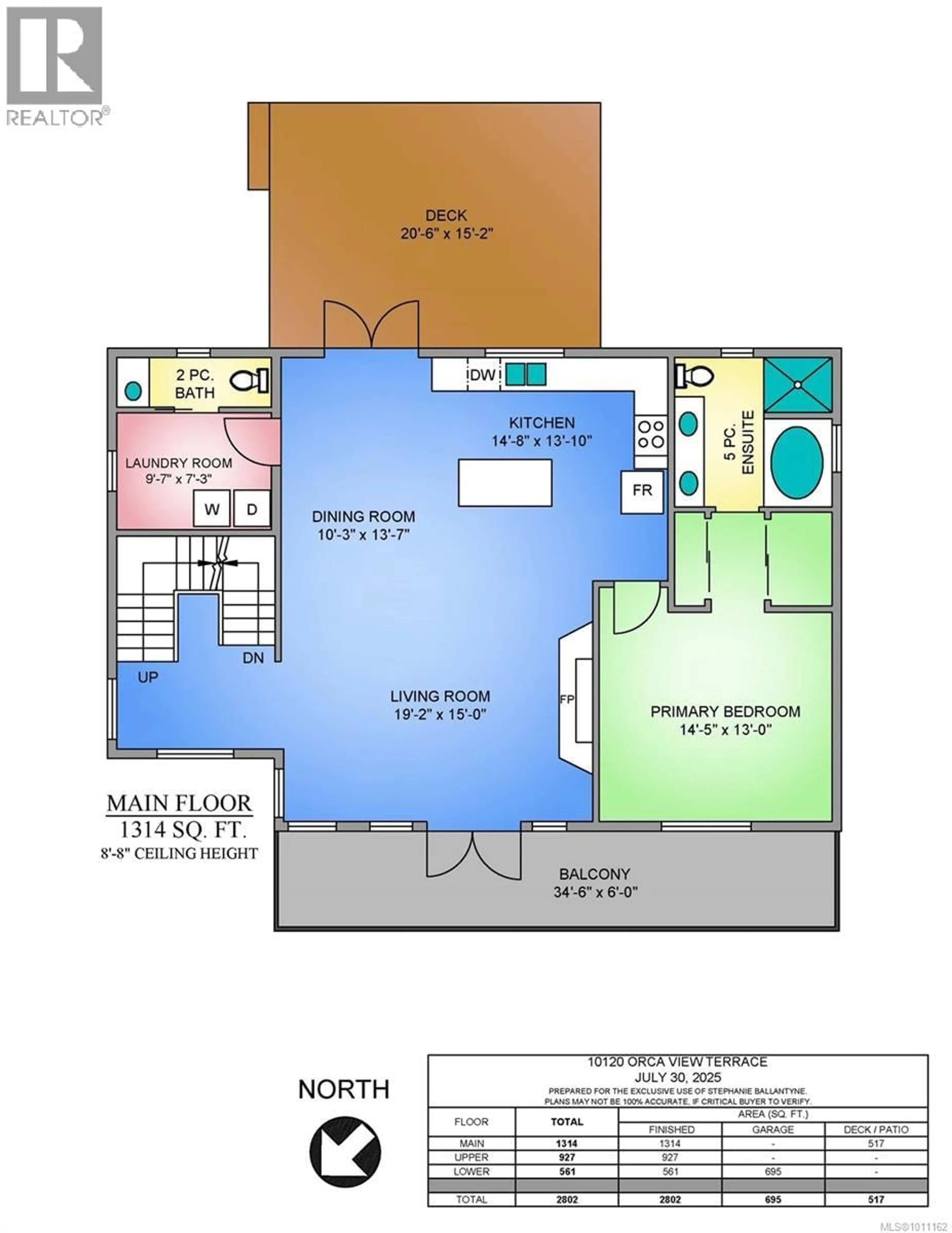 Floor plan for 10120 ORCA VIEW TERRACE, Chemainus British Columbia V0R1K2