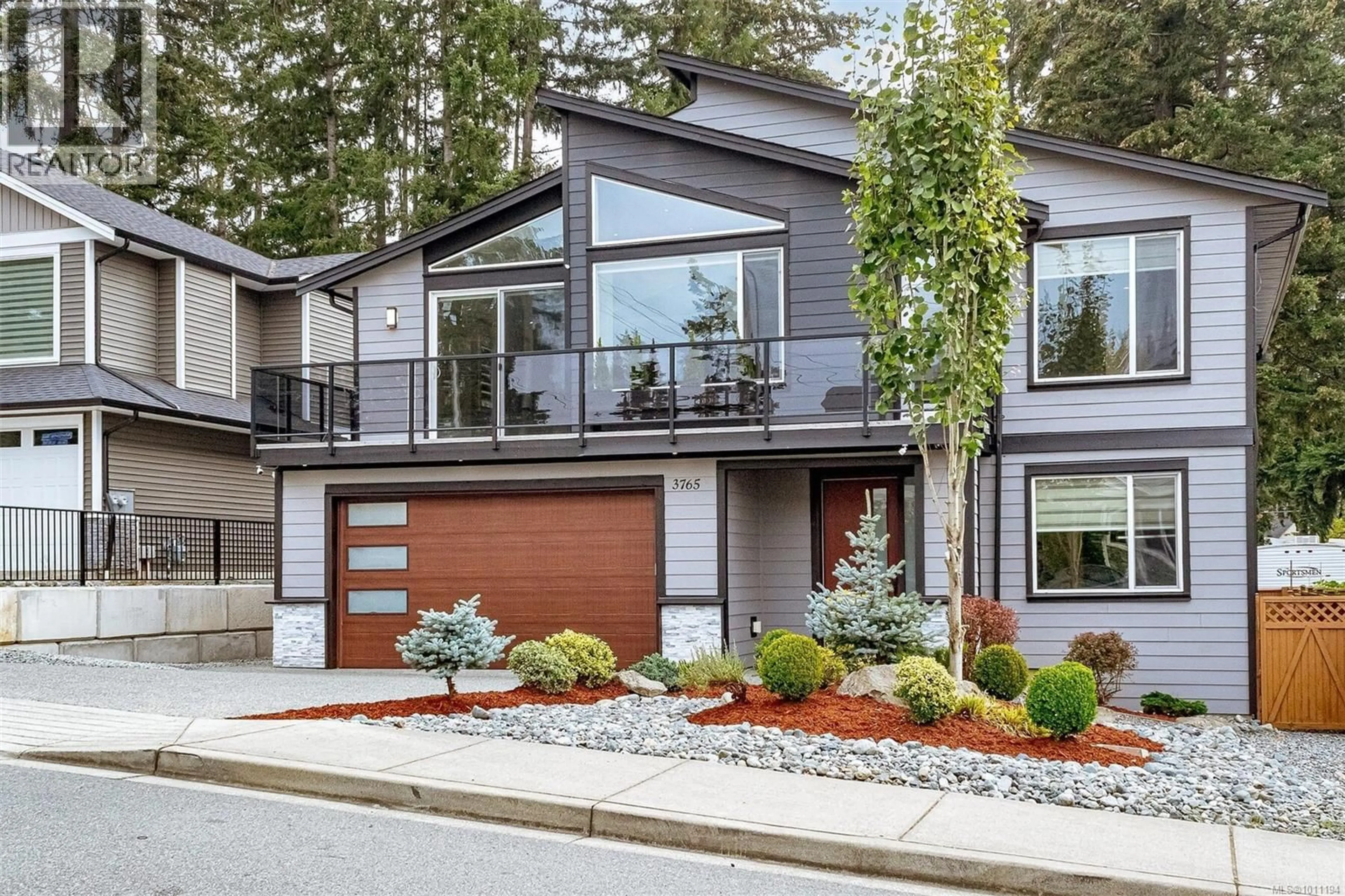 Home with brick exterior material, street for 3765 MARJORIE WAY, Nanaimo British Columbia V9T0K3