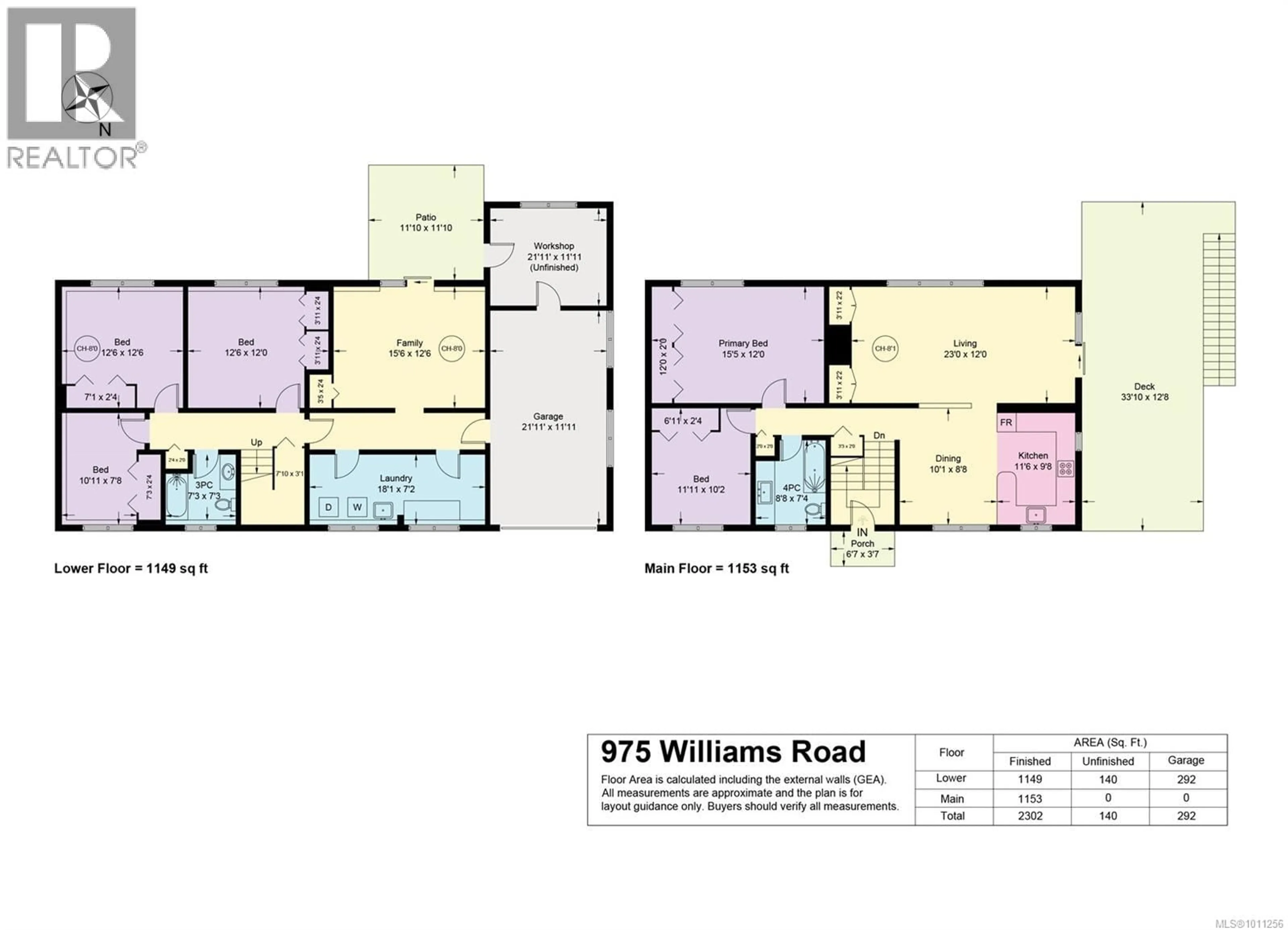 Floor plan for 975 WILLIAMS ROAD, Courtenay British Columbia V9N6E8