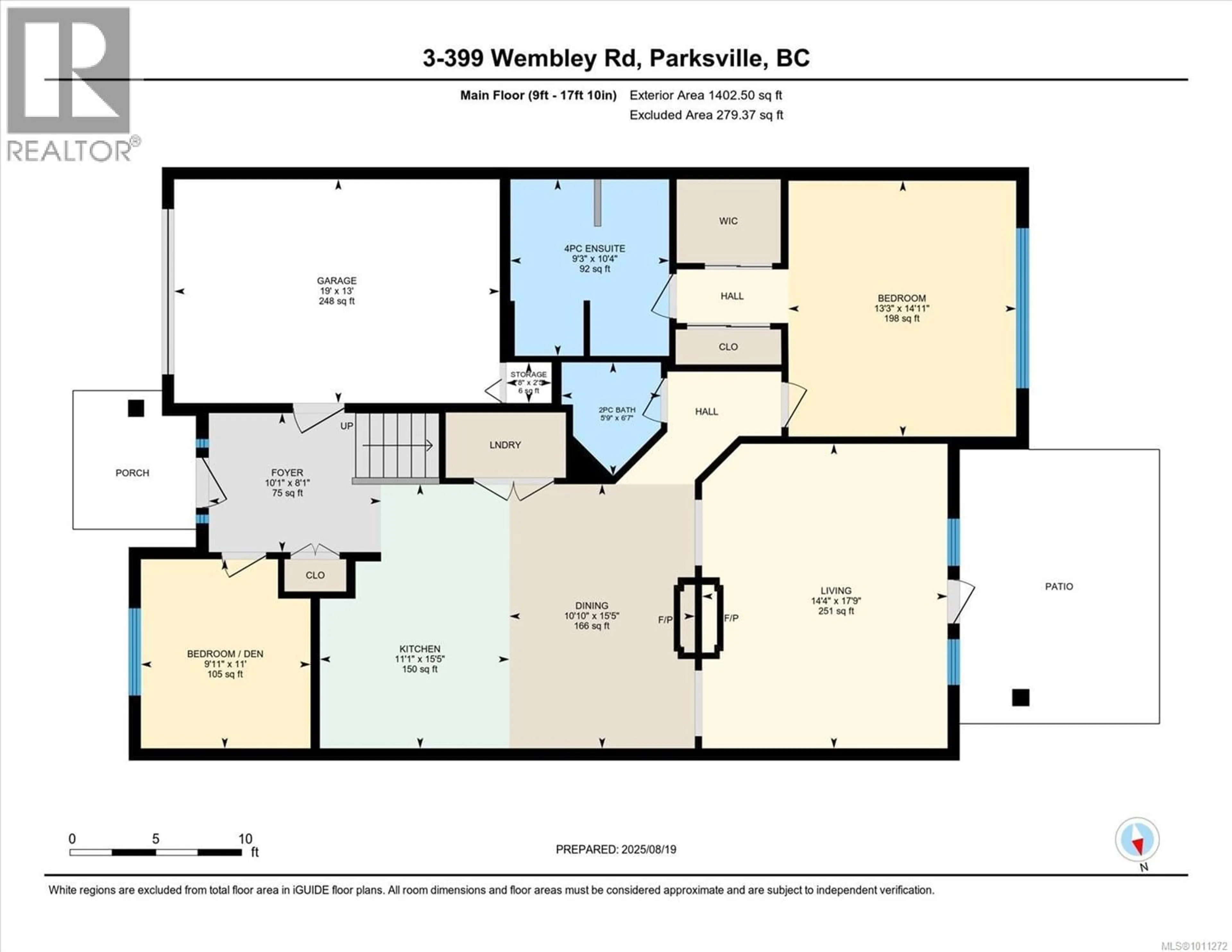 Floor plan for 3 - 399 WEMBLEY ROAD, Parksville British Columbia V9P2W9