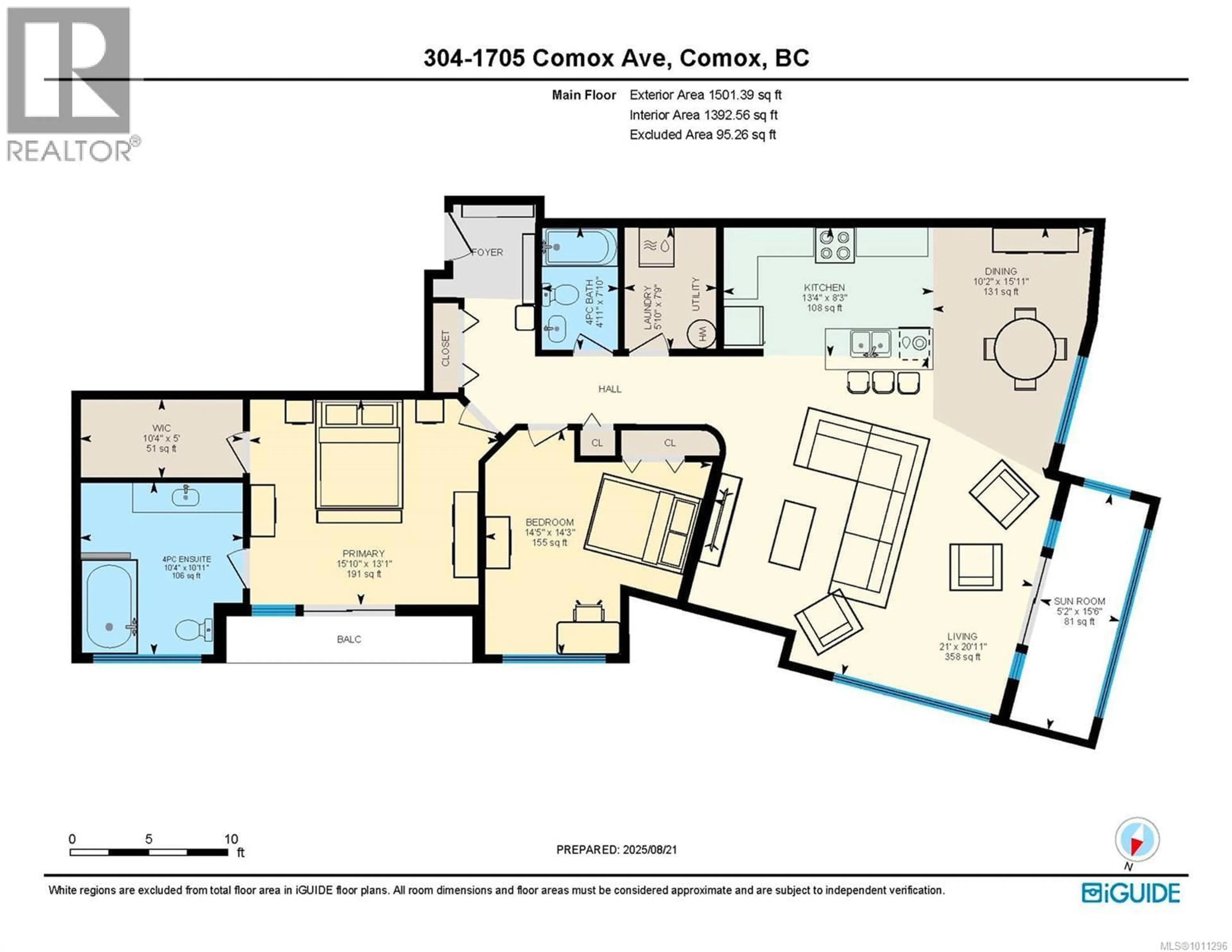 Floor plan for 304 - 1705 COMOX AVENUE, Comox British Columbia V9M3M1