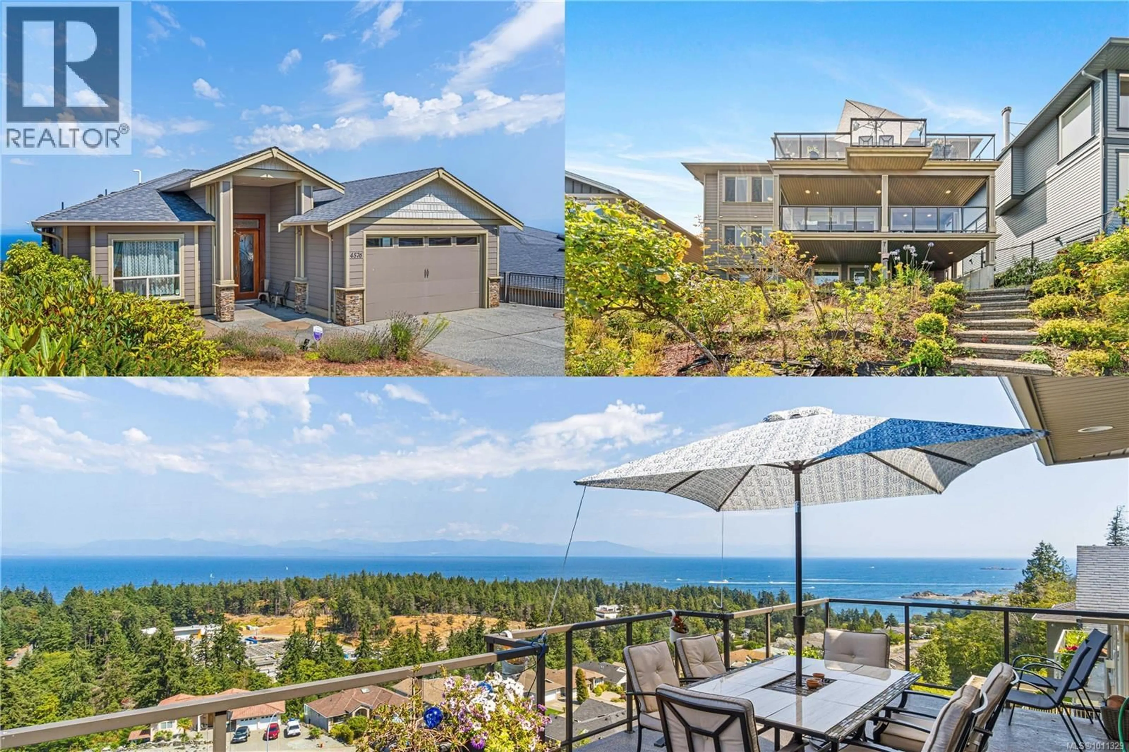 A pic from outside/outdoor area/front of a property/back of a property/a pic from drone, water/lake/river/ocean view for 4576 LAGUNA WAY, Nanaimo British Columbia V9T0A8
