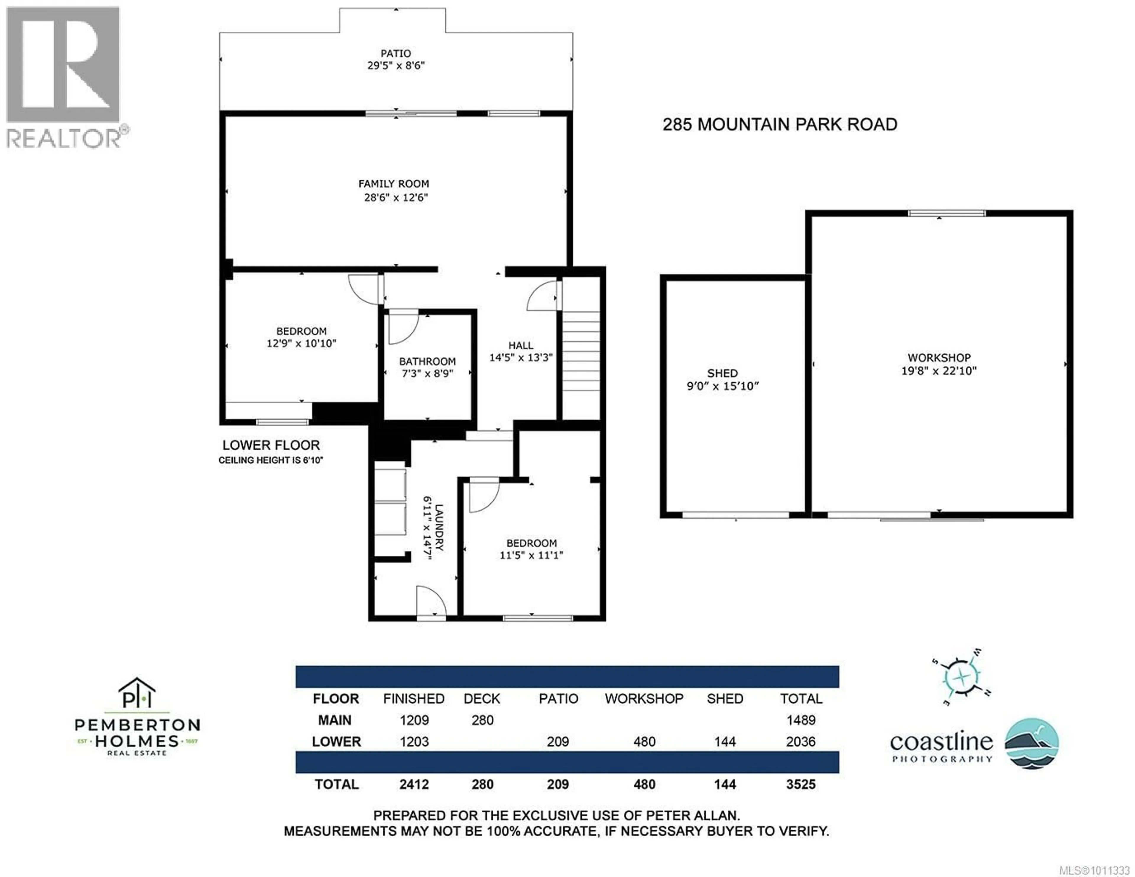 Floor plan for 285 MOUNTAIN PARK DRIVE, Salt Spring British Columbia V8K1G3