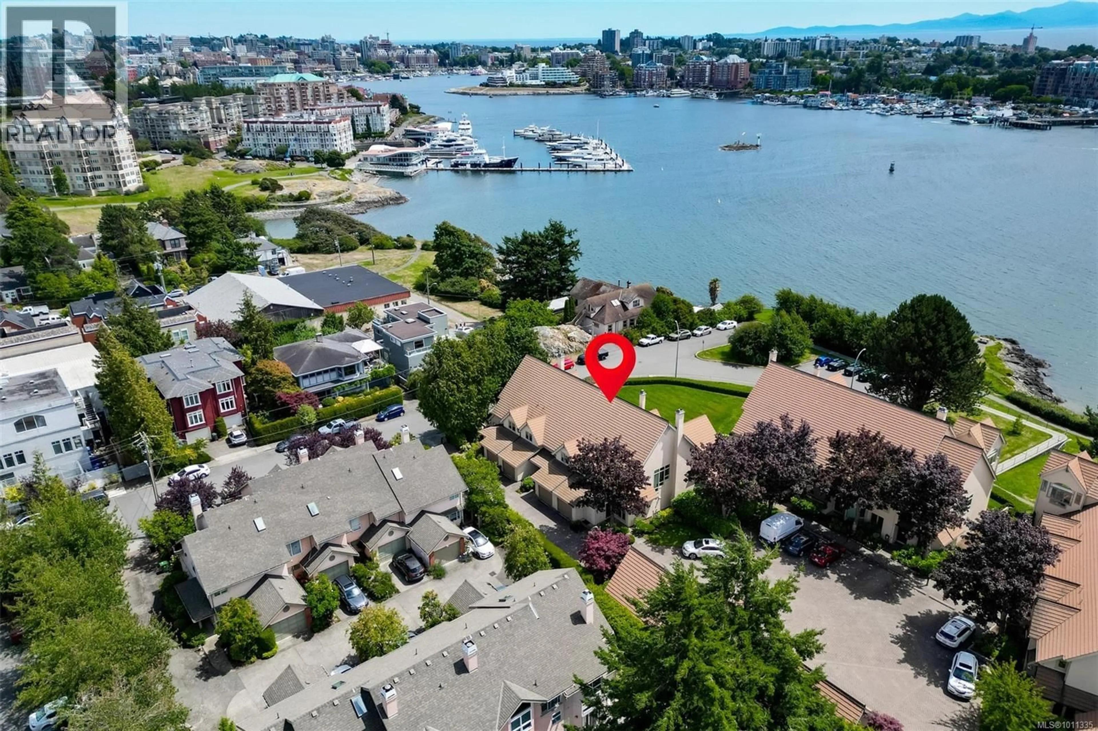 A pic from outside/outdoor area/front of a property/back of a property/a pic from drone, water/lake/river/ocean view for 140 - 210 RUSSELL STREET, Victoria British Columbia V9A3X2
