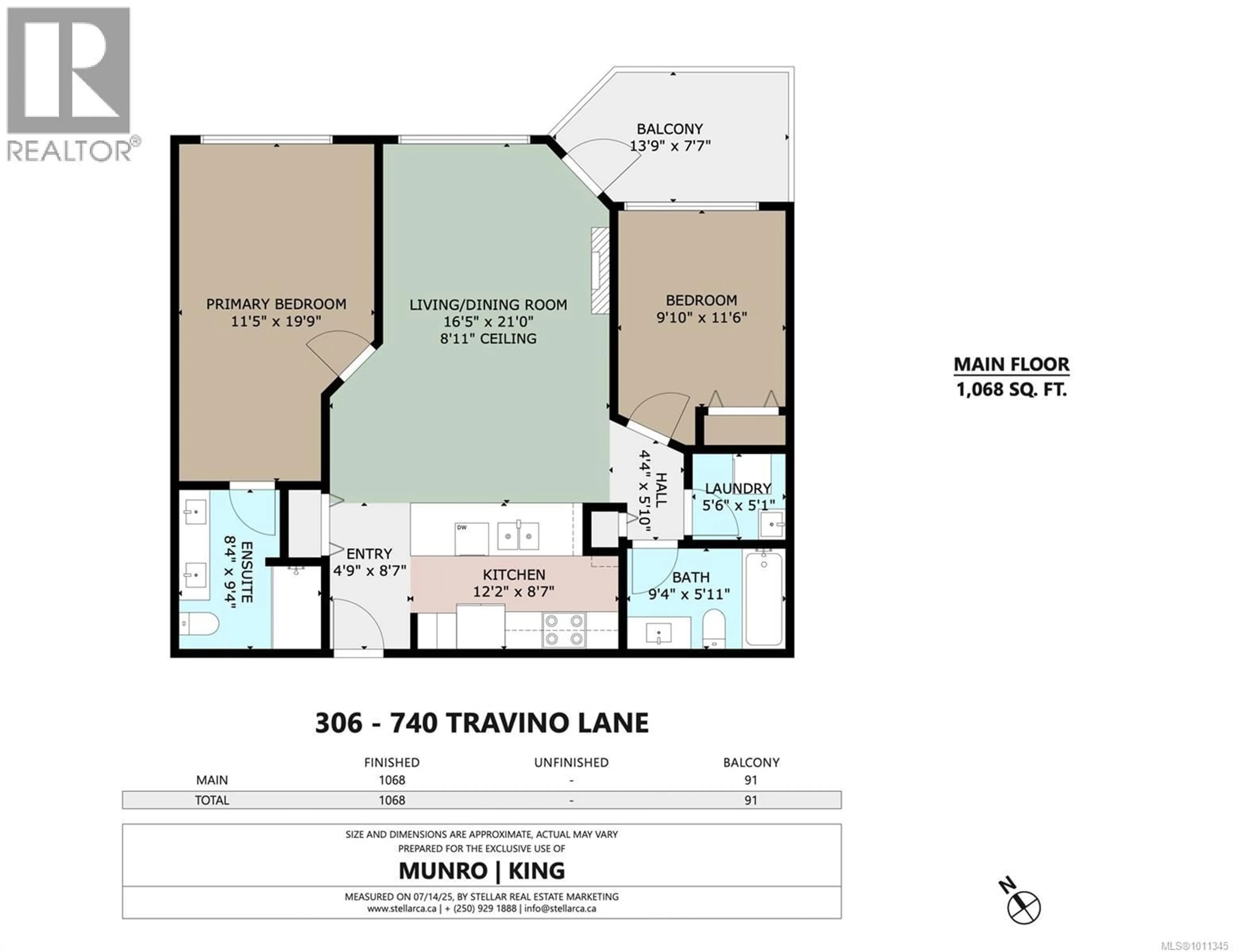 Floor plan for 306 - 740 TRAVINO LANE, Saanich British Columbia V8Z0E2
