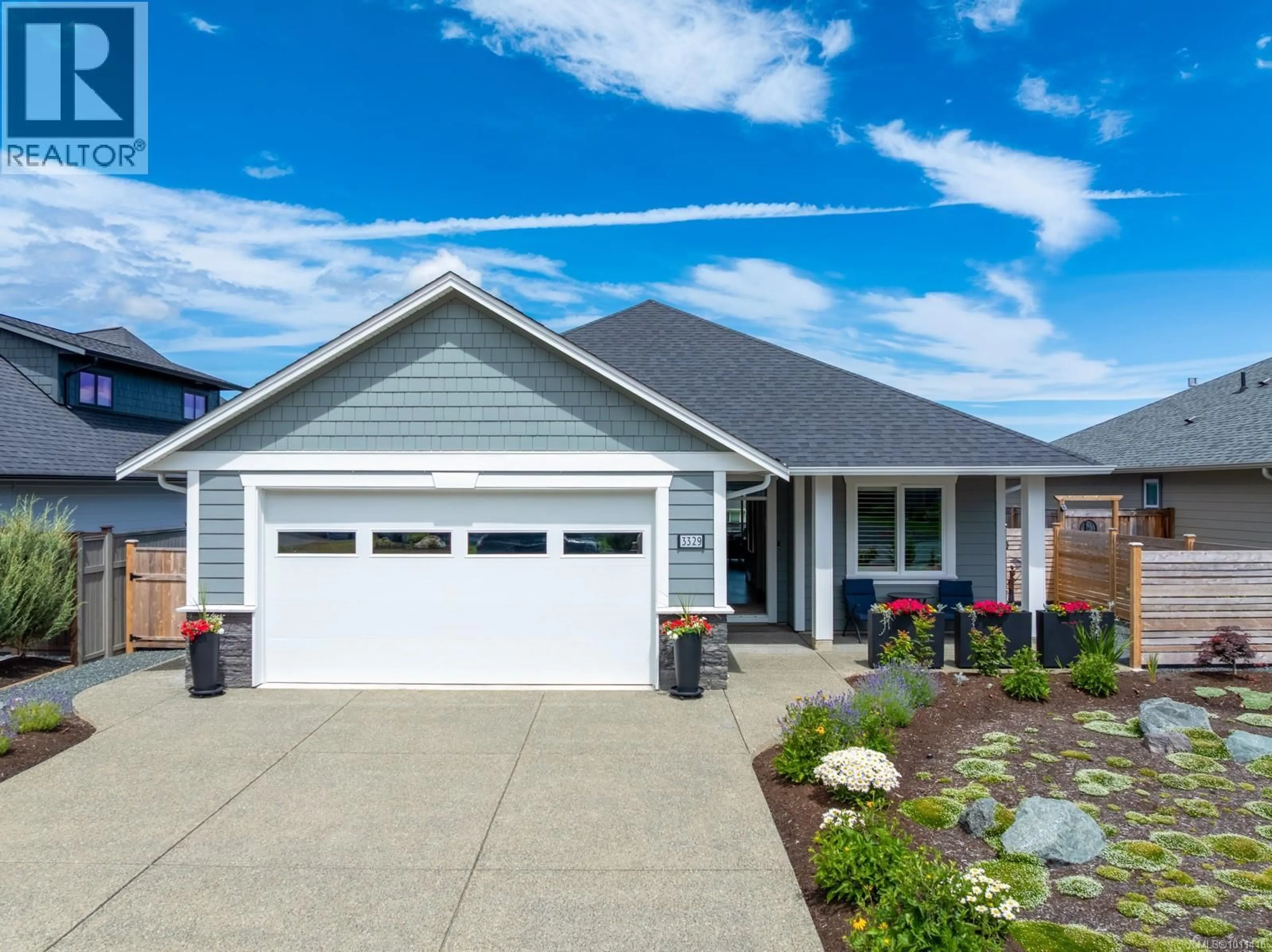 Home with vinyl exterior material, street for 3329 EAGLEVIEW CRESCENT, Courtenay British Columbia V9N0B6