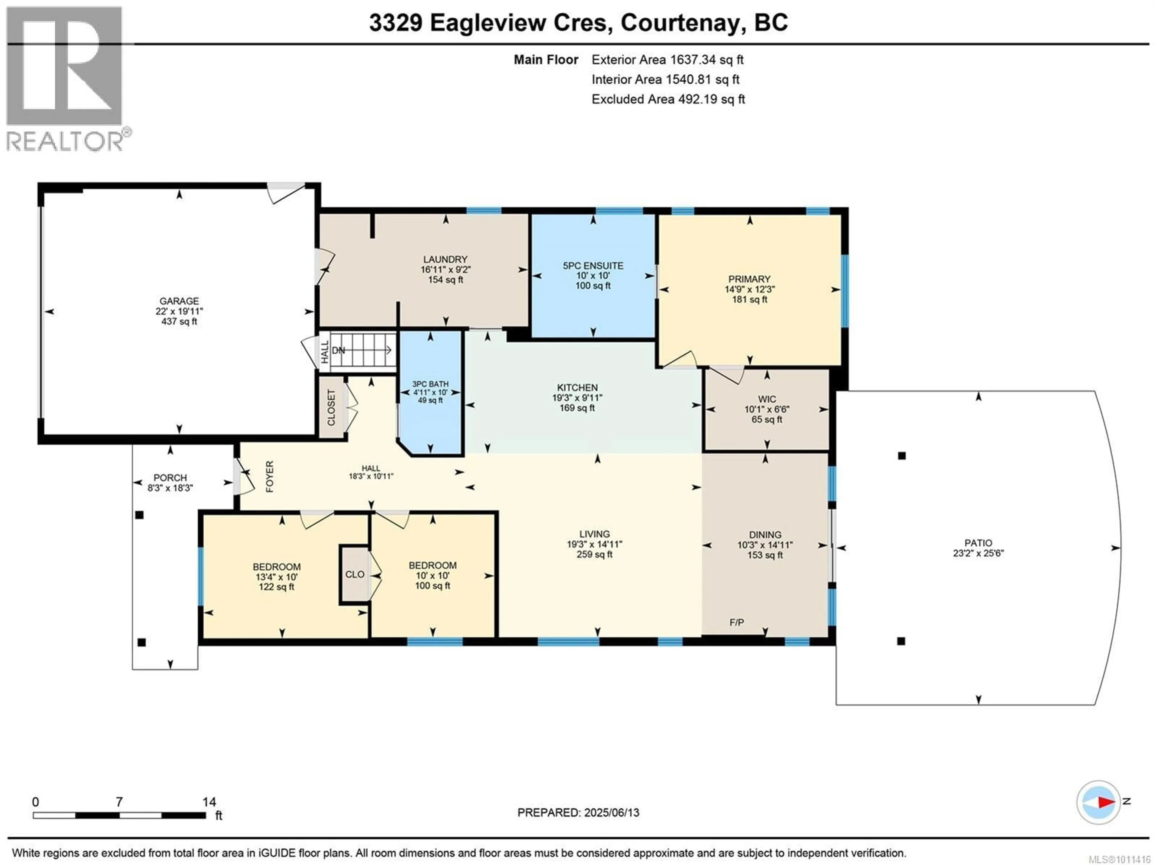 Floor plan for 3329 EAGLEVIEW CRESCENT, Courtenay British Columbia V9N0B6