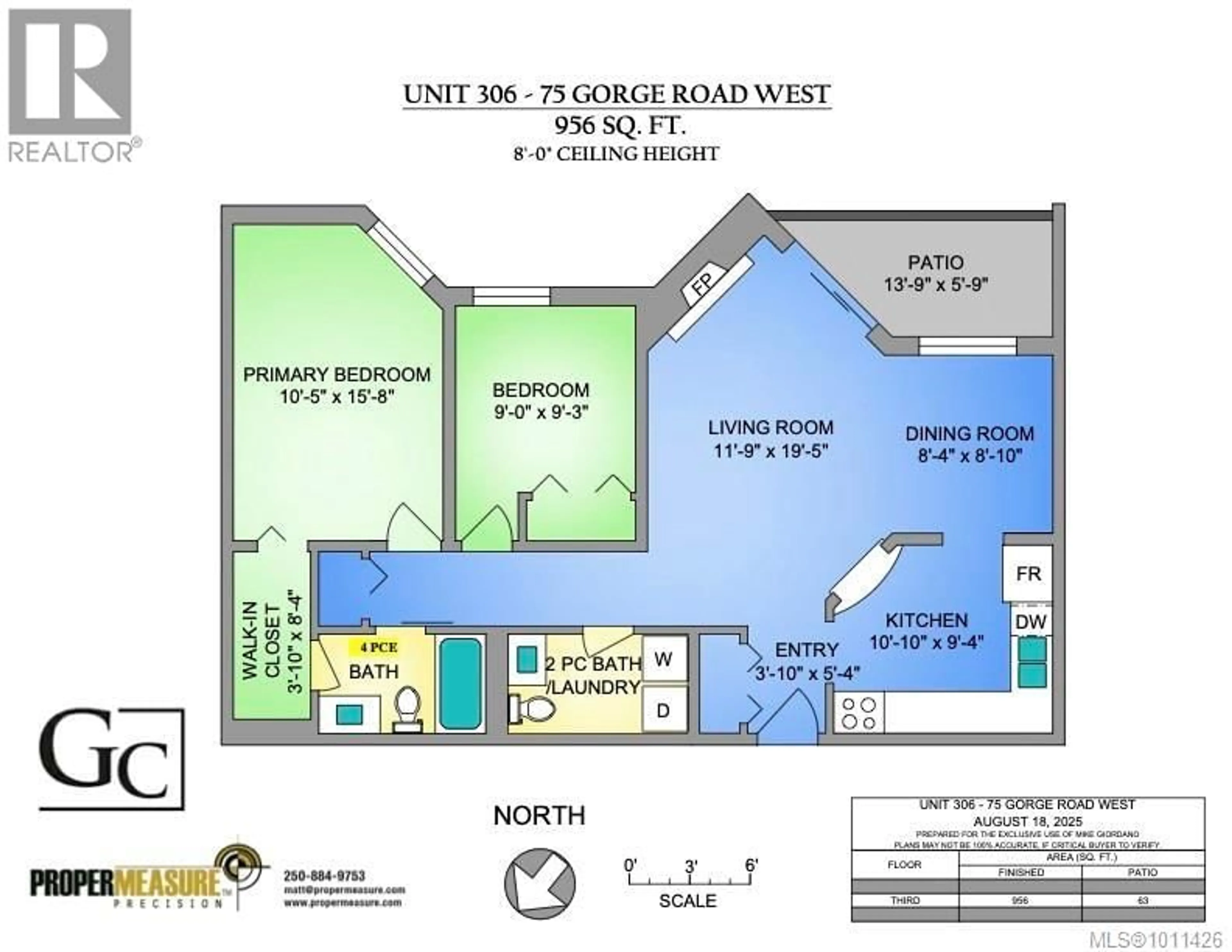 Floor plan for 306 - 75 GORGE ROAD WEST, Saanich British Columbia V9A7A9