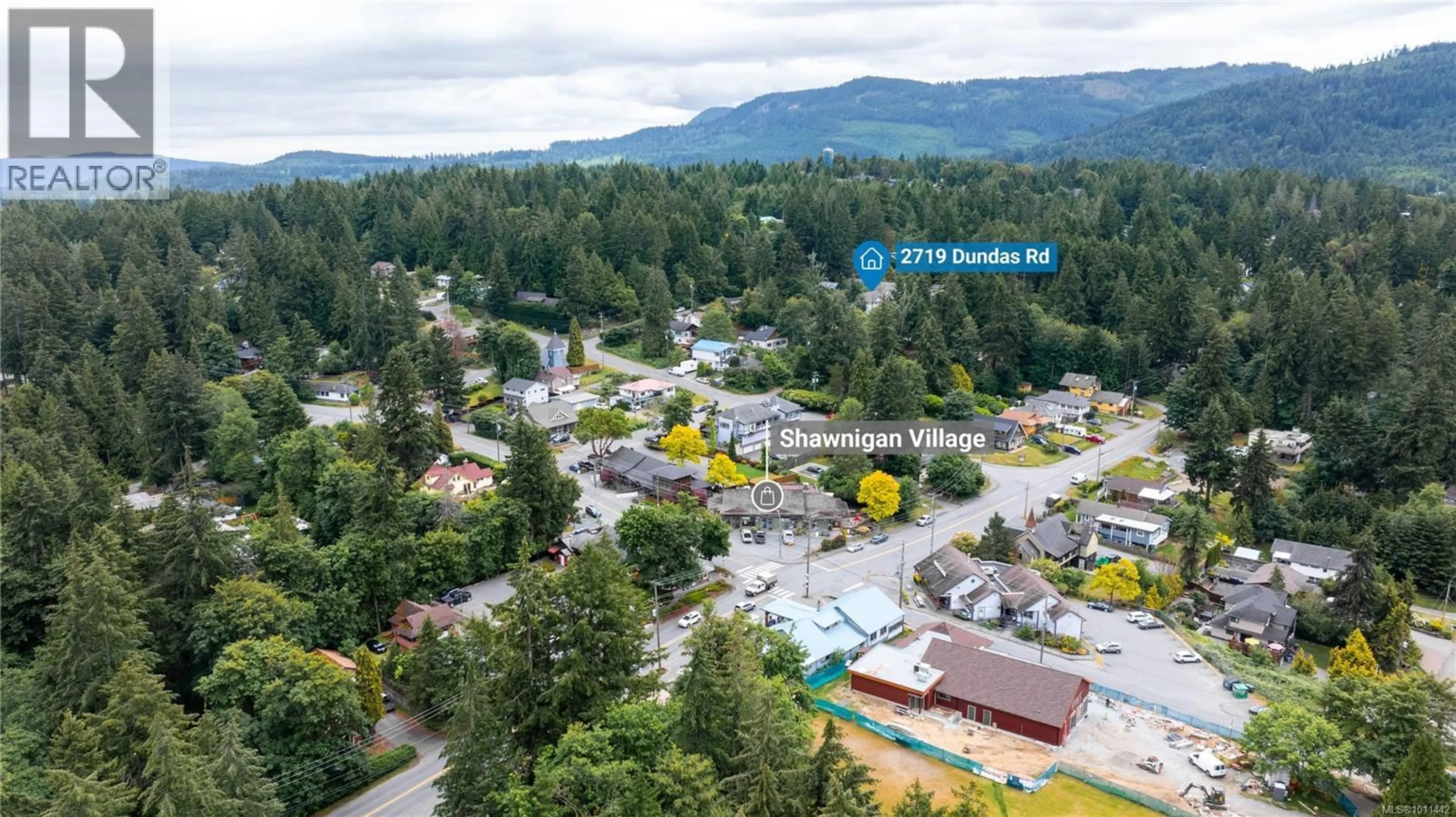 A pic from outside/outdoor area/front of a property/back of a property/a pic from drone, mountain view for 2719 DUNDAS ROAD, Shawnigan Lake British Columbia V0R2W0