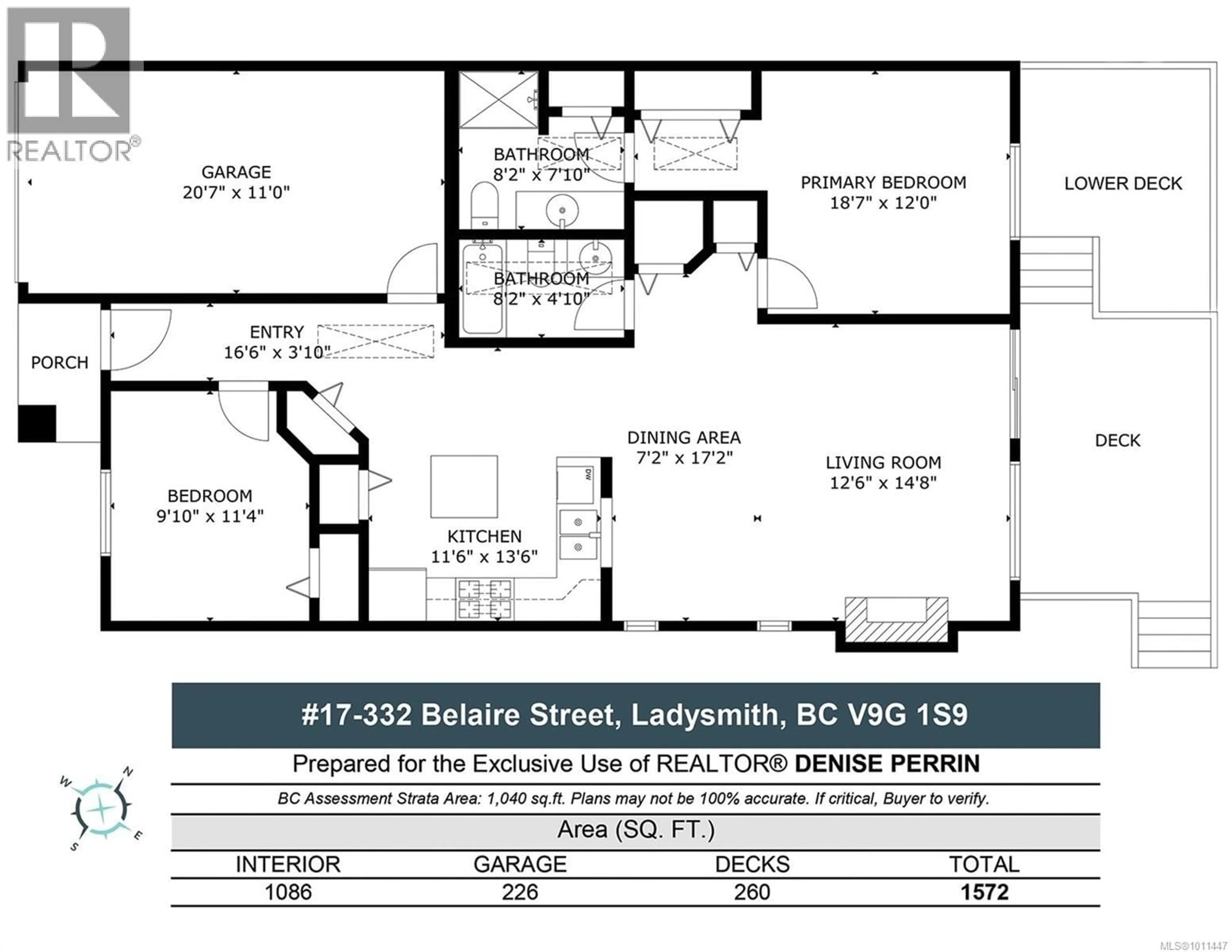 Floor plan for 17 - 332 BELAIRE STREET, Ladysmith British Columbia V9G1A1