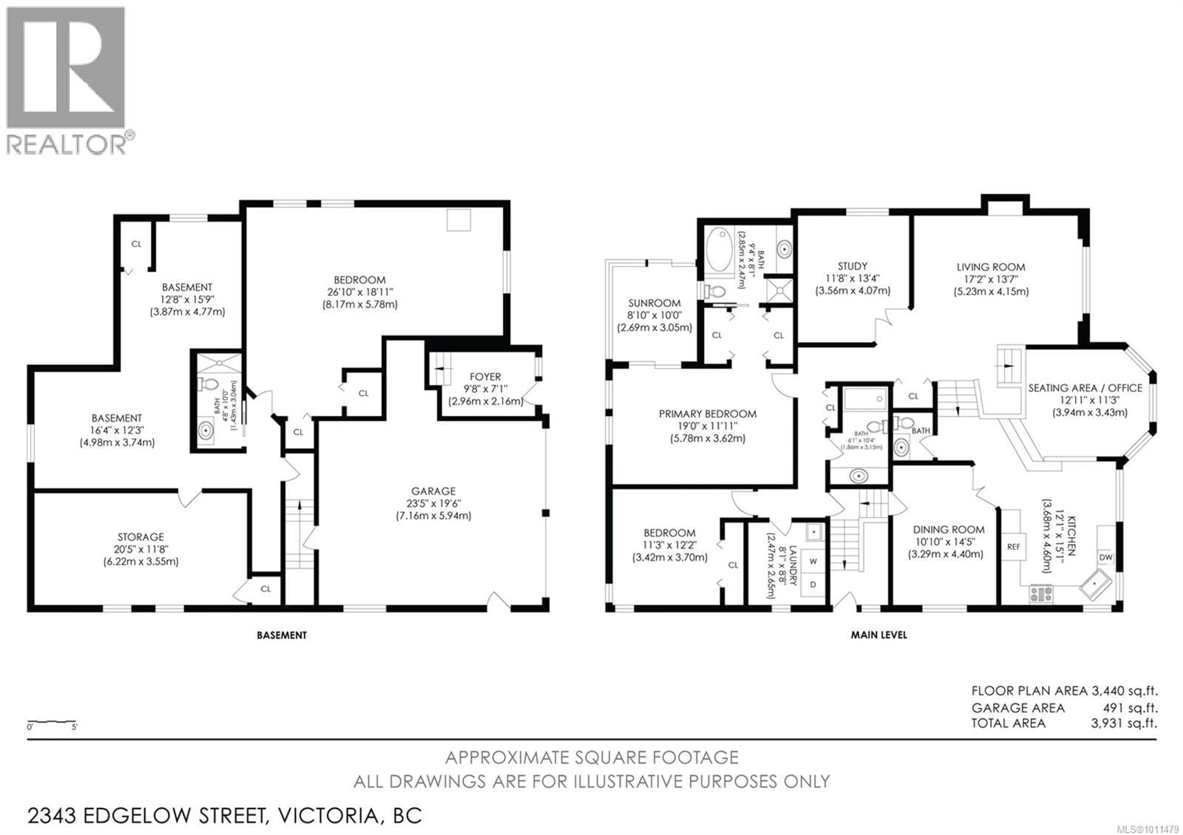 Floor plan for 2343 EDGELOW STREET, Saanich British Columbia V8N1R6